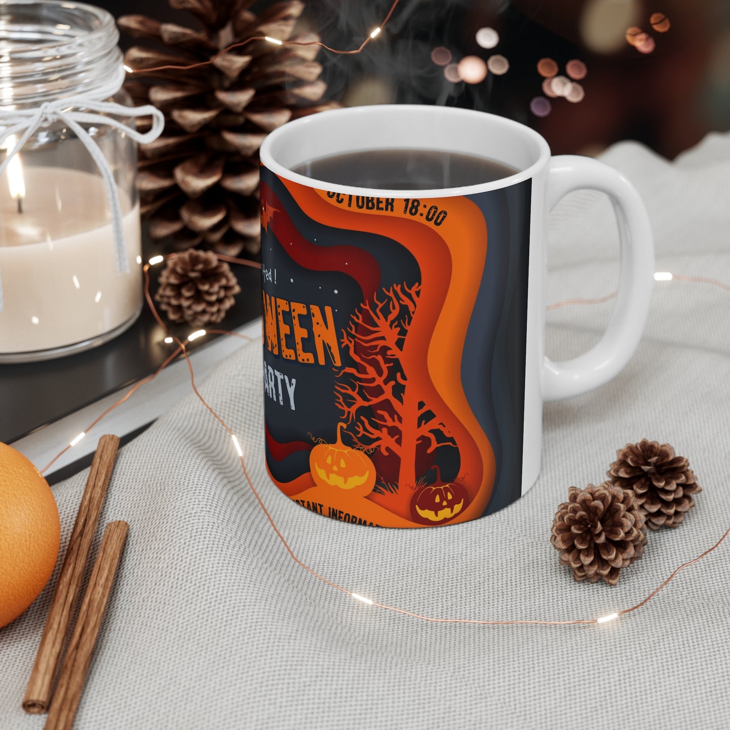 Halloween Party Ceramic Mug 11oz