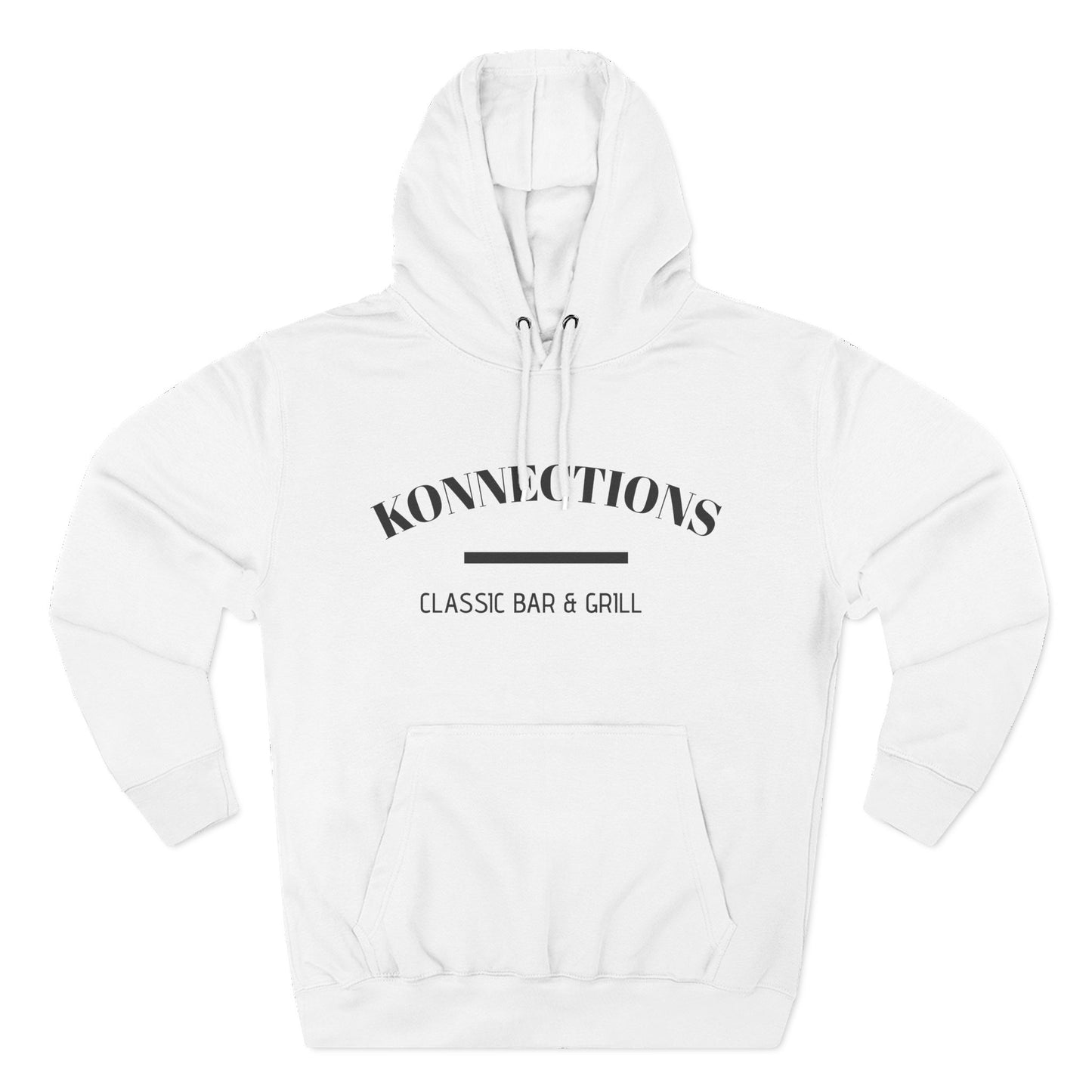 Classic Bar & Grill Hoodie — "Konnections" Three-Panel Fleece Hoodie