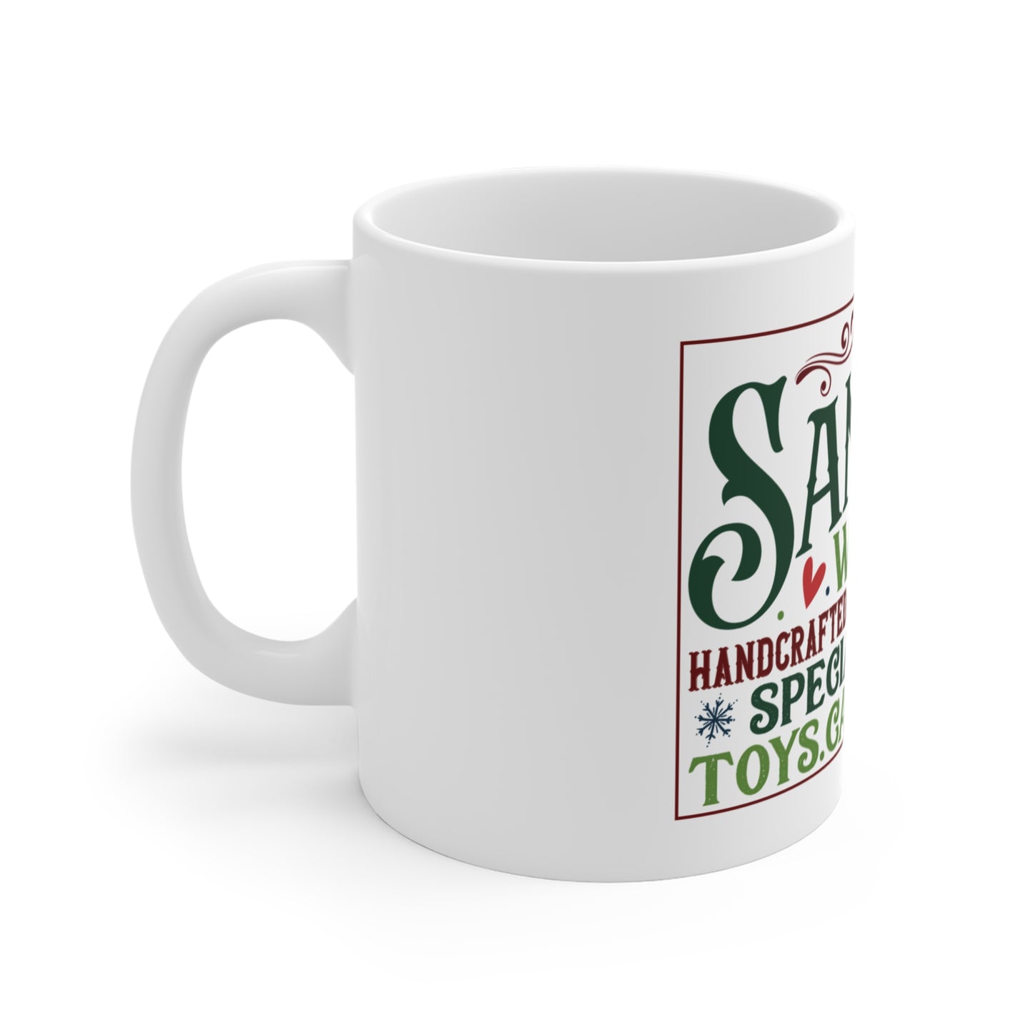 Christmas Themed Ceramic Mug 11oz Santa's Workshop