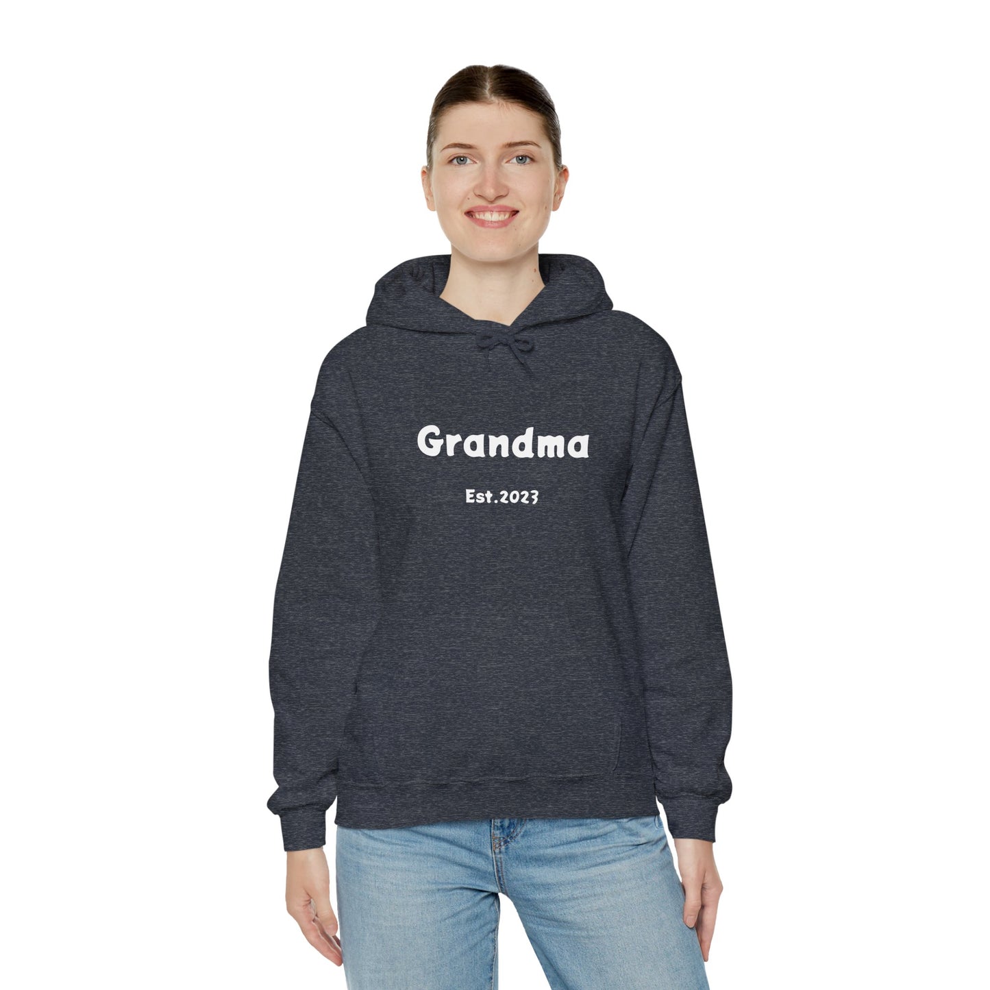 Grandma Est.2023 Unisex Heavy Blend™ Hooded Sweatshirt Hoodies For New Grandmothers 2023