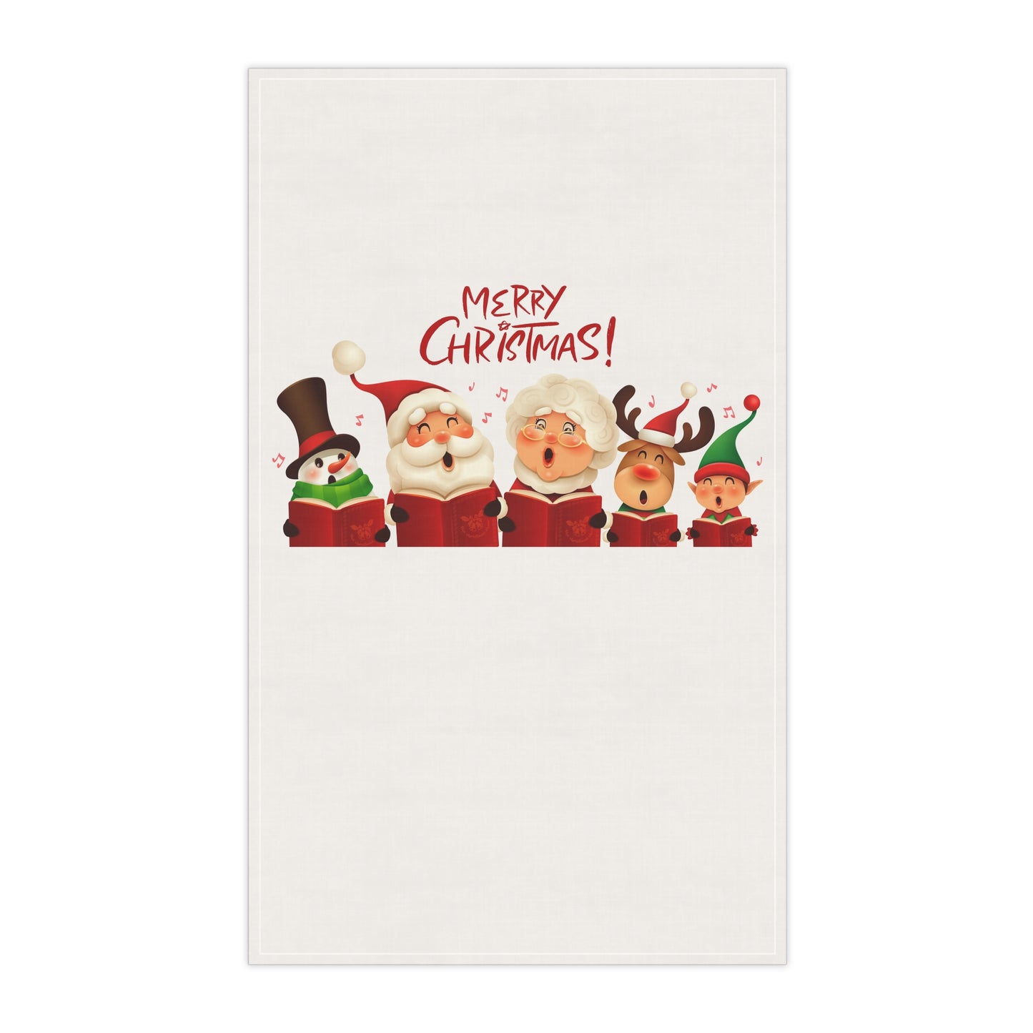 Christmas Carolers Kitchen Tea Towel