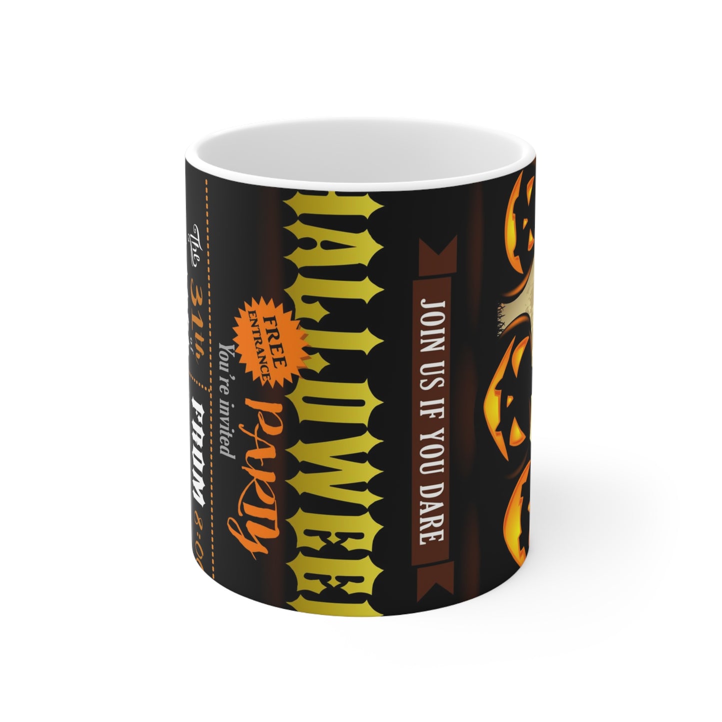 Free Halloween Party Ceramic Mug 11oz