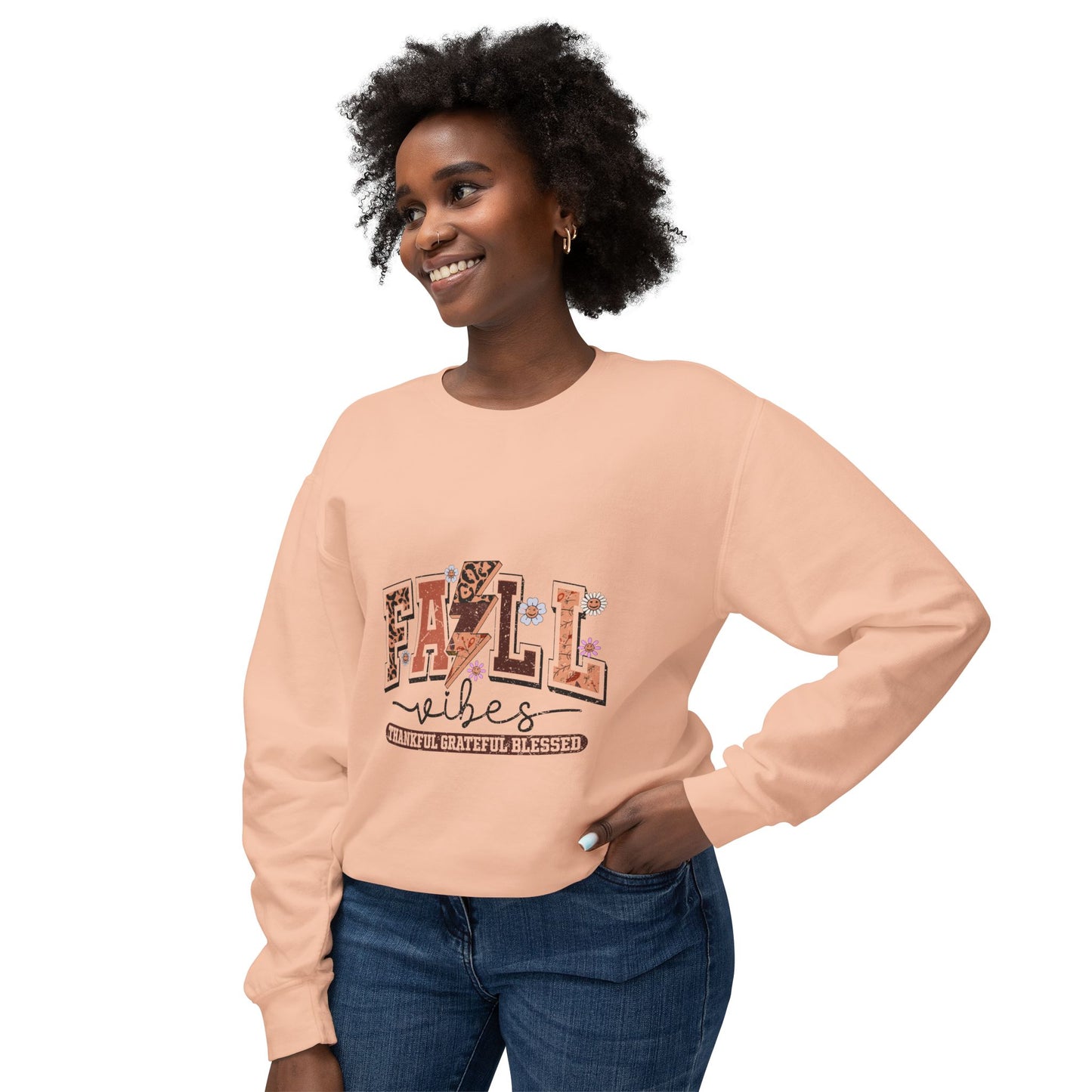 Women's Thanksgiving Unisex Lightweight Crewneck Sweatshirt Fall is Beautiful Time of Year