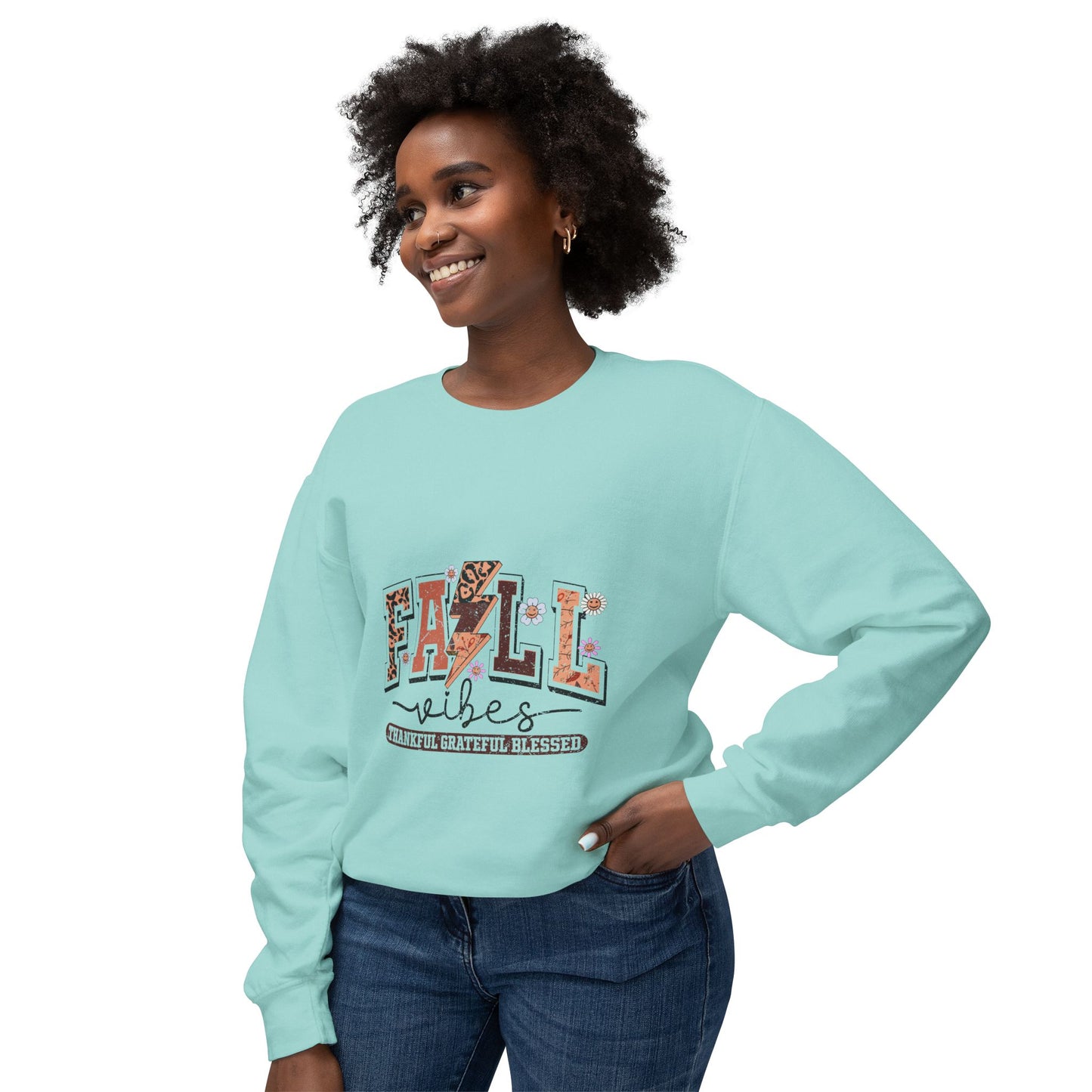 Women's Thanksgiving Unisex Lightweight Crewneck Sweatshirt Fall is Beautiful Time of Year