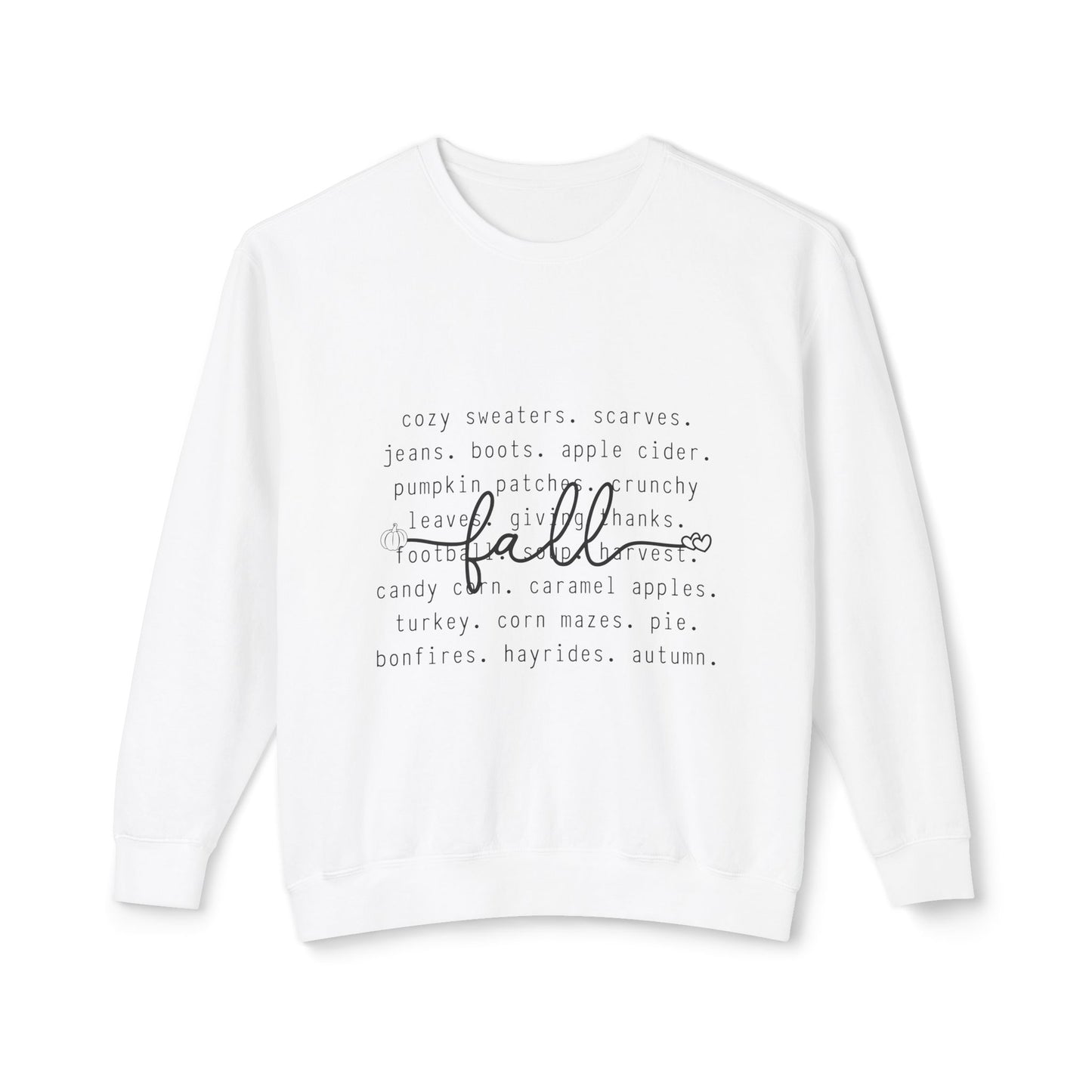 Women's Thanksgiving Unisex Lightweight Crewneck Sweatshirt A Description of Fall