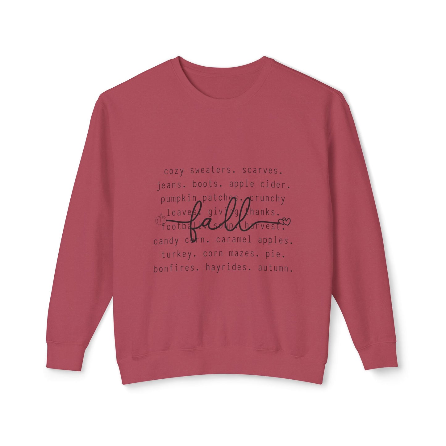 Women's Thanksgiving Unisex Lightweight Crewneck Sweatshirt A Description of Fall