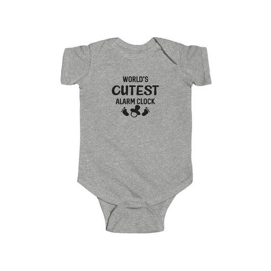 Infant Fine Jersey Bodysuit Worlds Cutest Alarm Clock