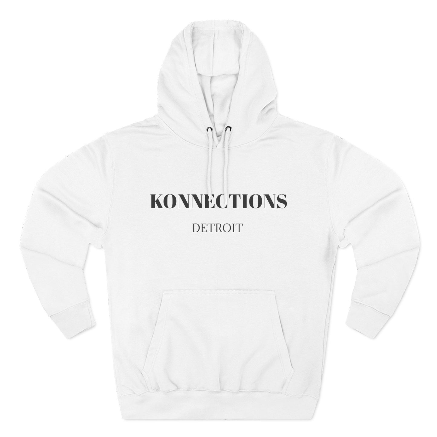 Konnections Detroit Hoodie — Minimal Logo Fleece Pullover