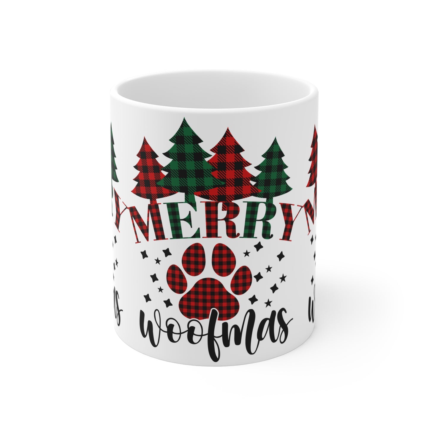 Christmas Themed Ceramic Mug 11oz Merry Woofmas