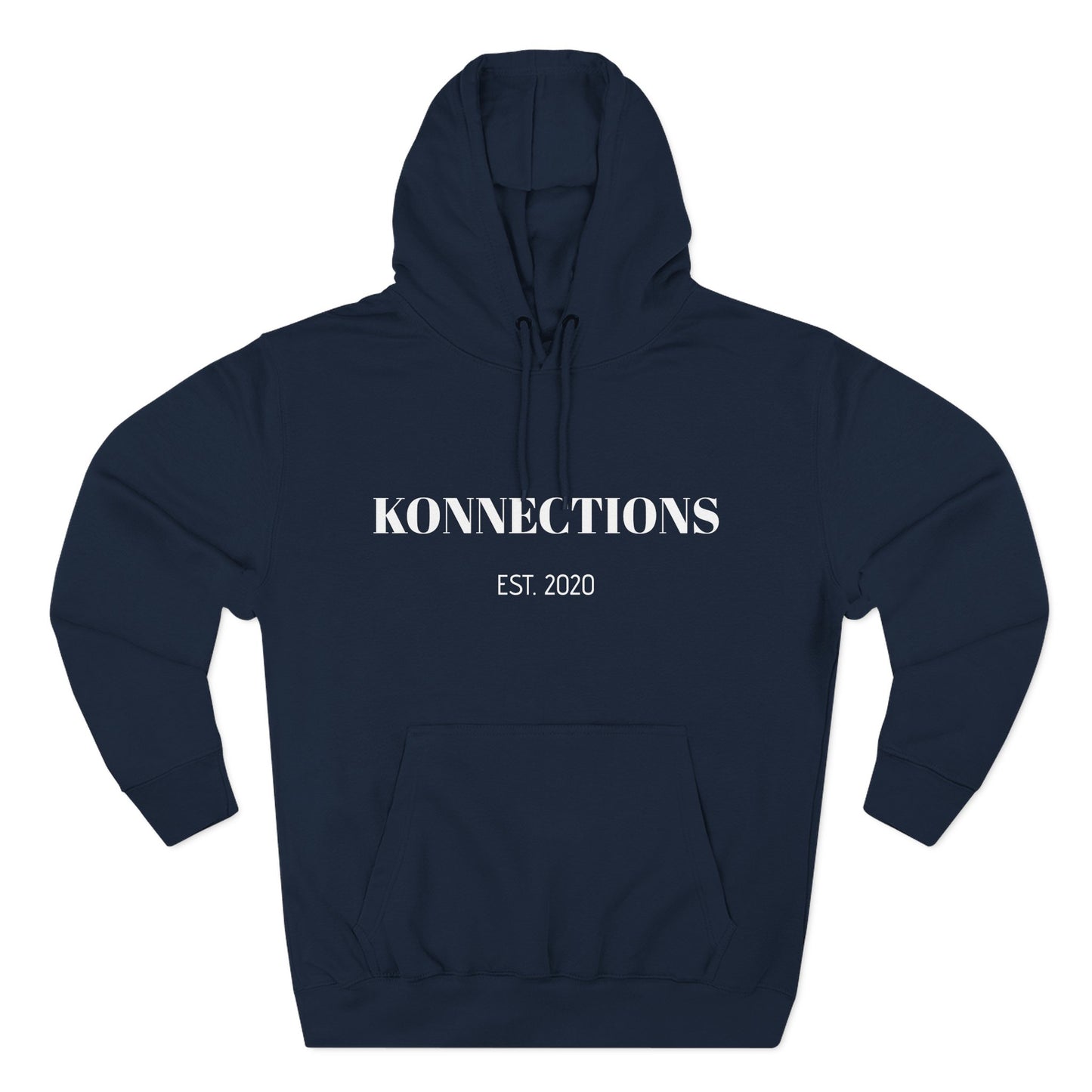 Konnections Fleece Hoodie — Minimal Text Graphic Pullover