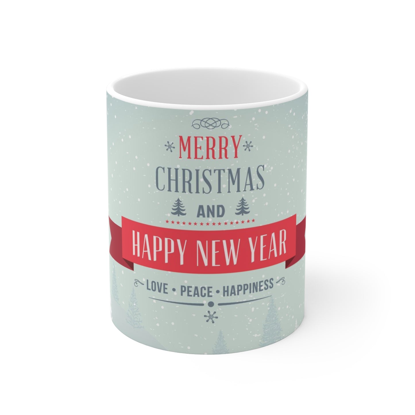 Christmas Themed Hot Beverage Mug Coffee Tea Hot Chocolate 11oz