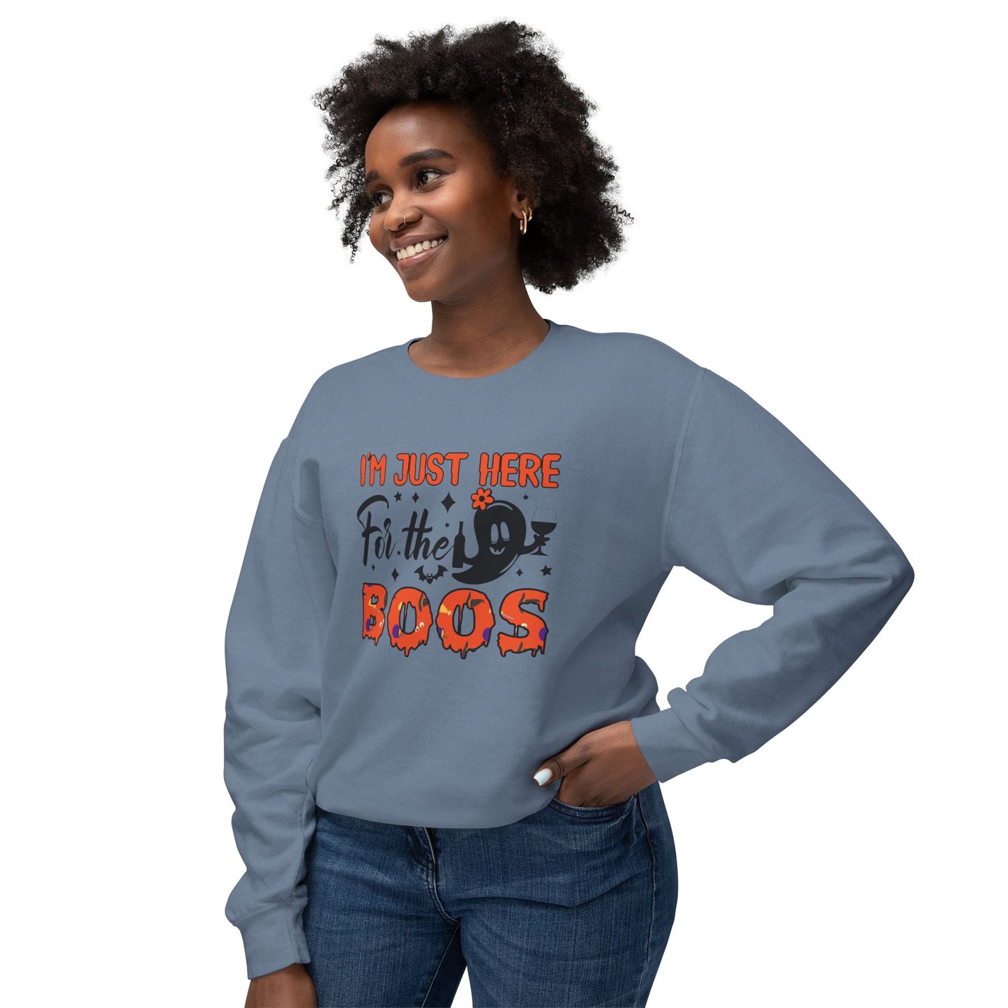 Halloween Themed Crewneck Sweatshirt Ghosts Want To Party With You