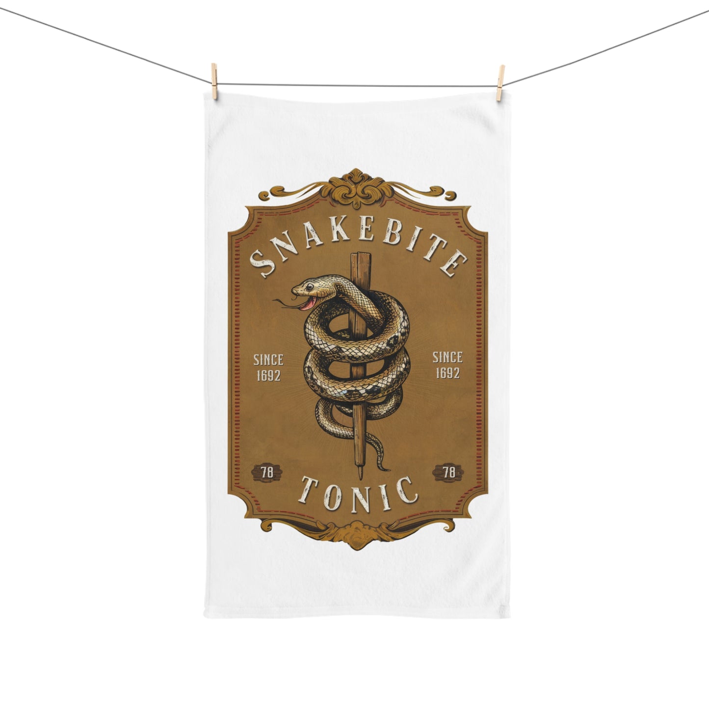 Halloween Themed Hand Towel Snakebite Tonic