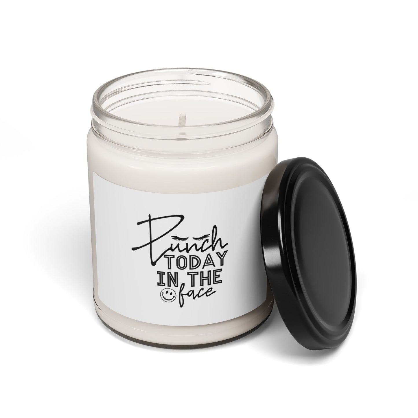 Funny Sayings Scented Soy Candle, 9oz Punch Today In The Face