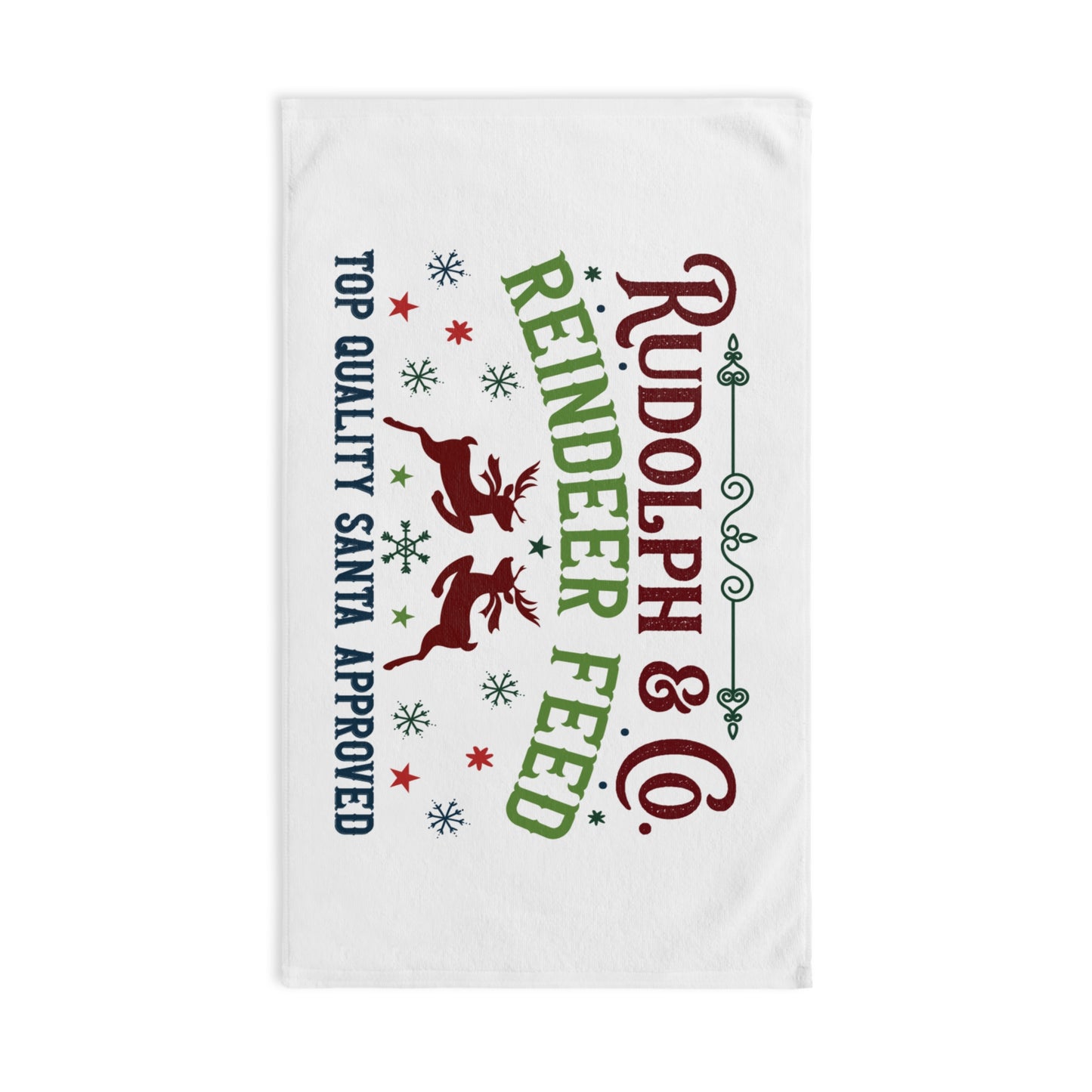 Christmas Themed Hand Towel Reindeer Feed