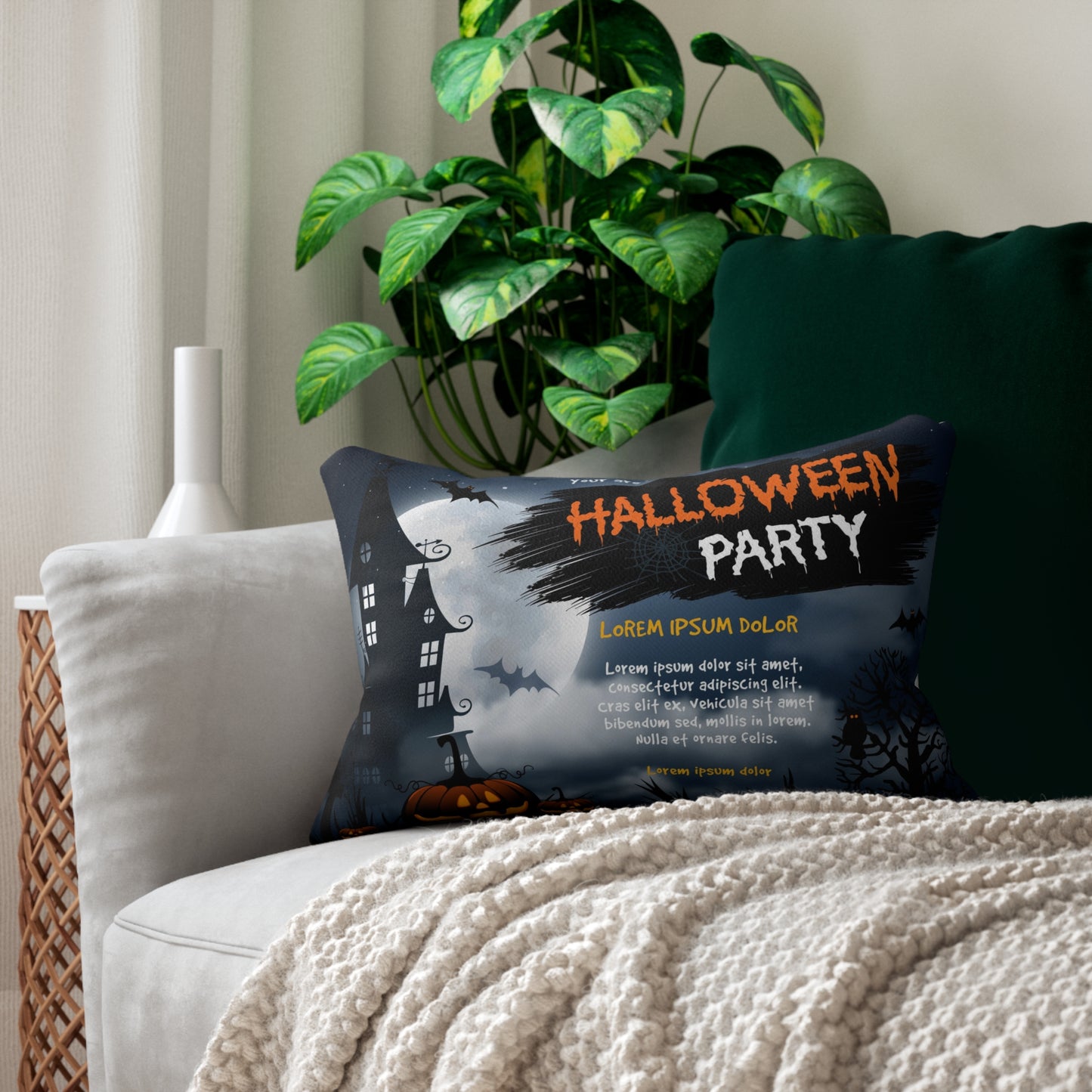 Halloween Accent Lumbar Pillow