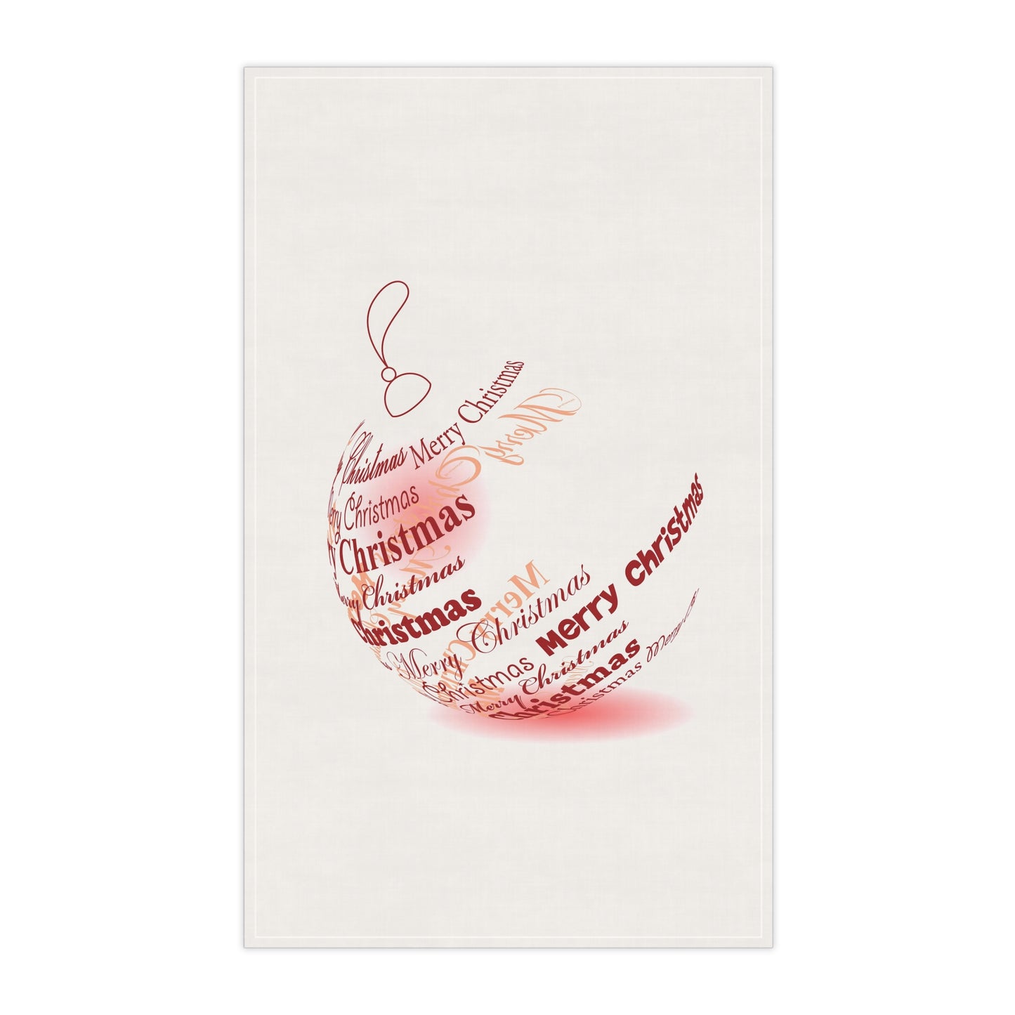 Merry Christmas Ornament Kitchen Towel