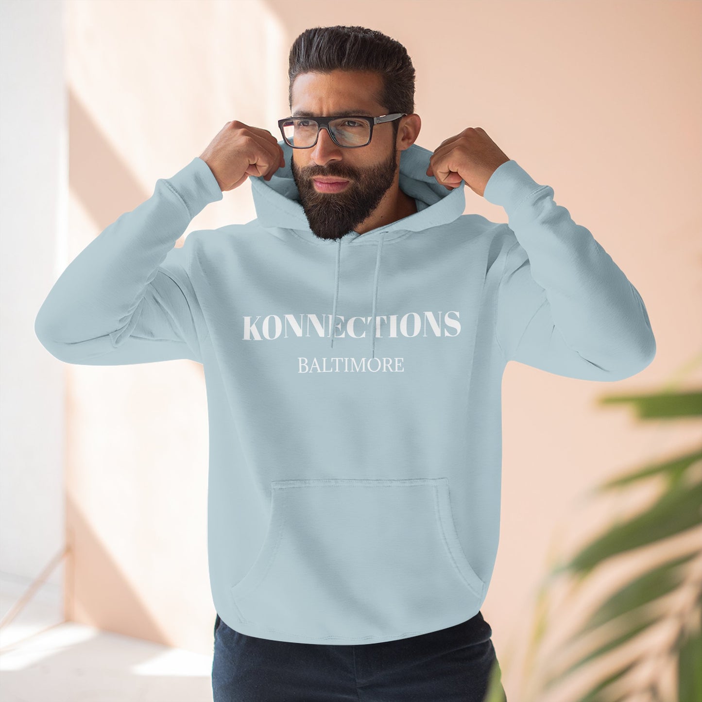 Konnections Baltimore Hoodie — Minimal Logo Fleece Pullover