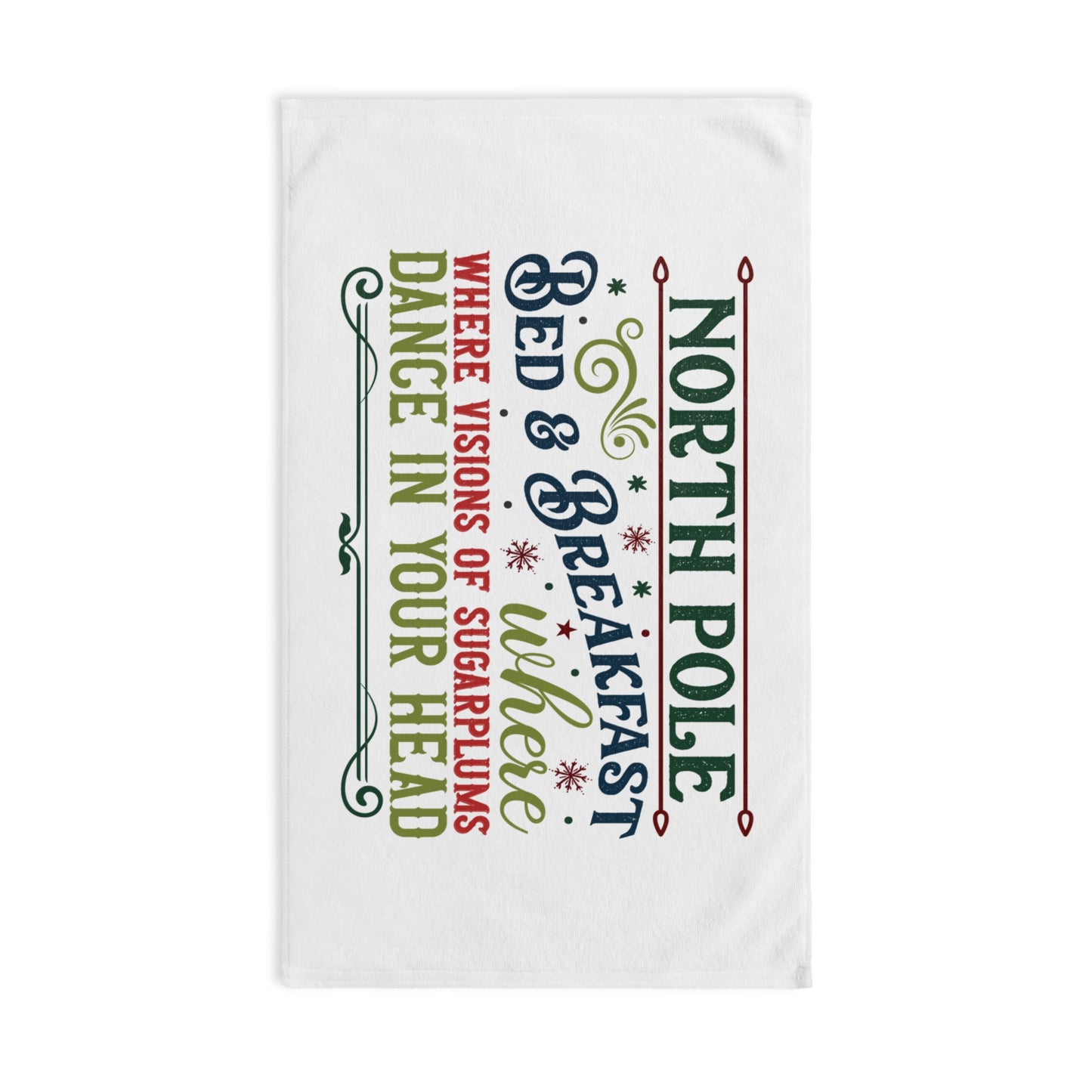 Christmas Themed Hand Towel North Pole Bed and Breakfast