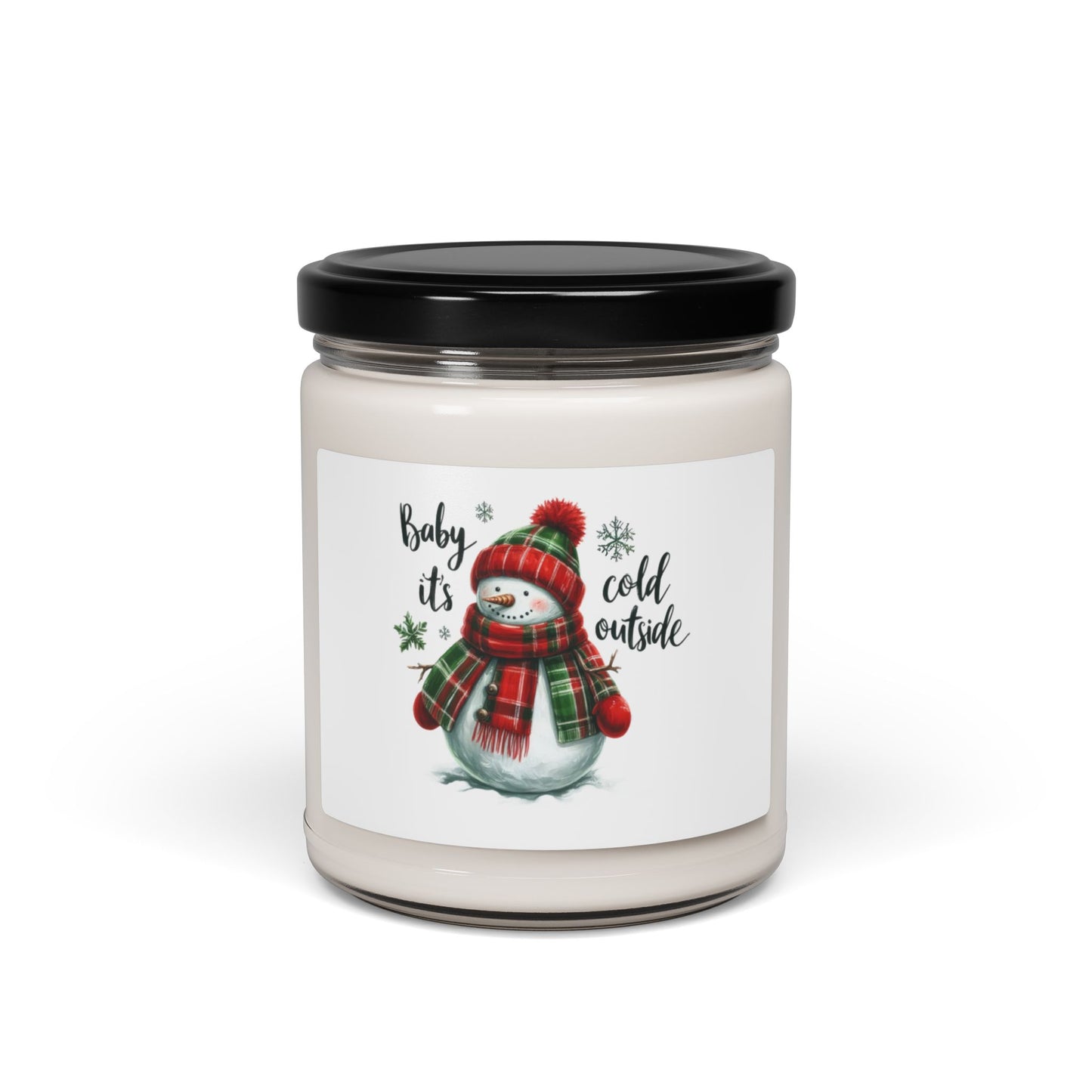 Christmas Themed Scented Soy Candle, 9oz Baby It's Cold Outside