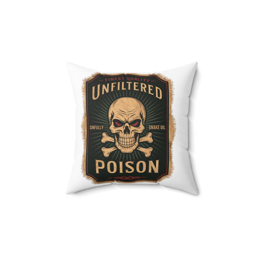 Festive Halloween Spun Polyester Square Pillow Filtered Poison