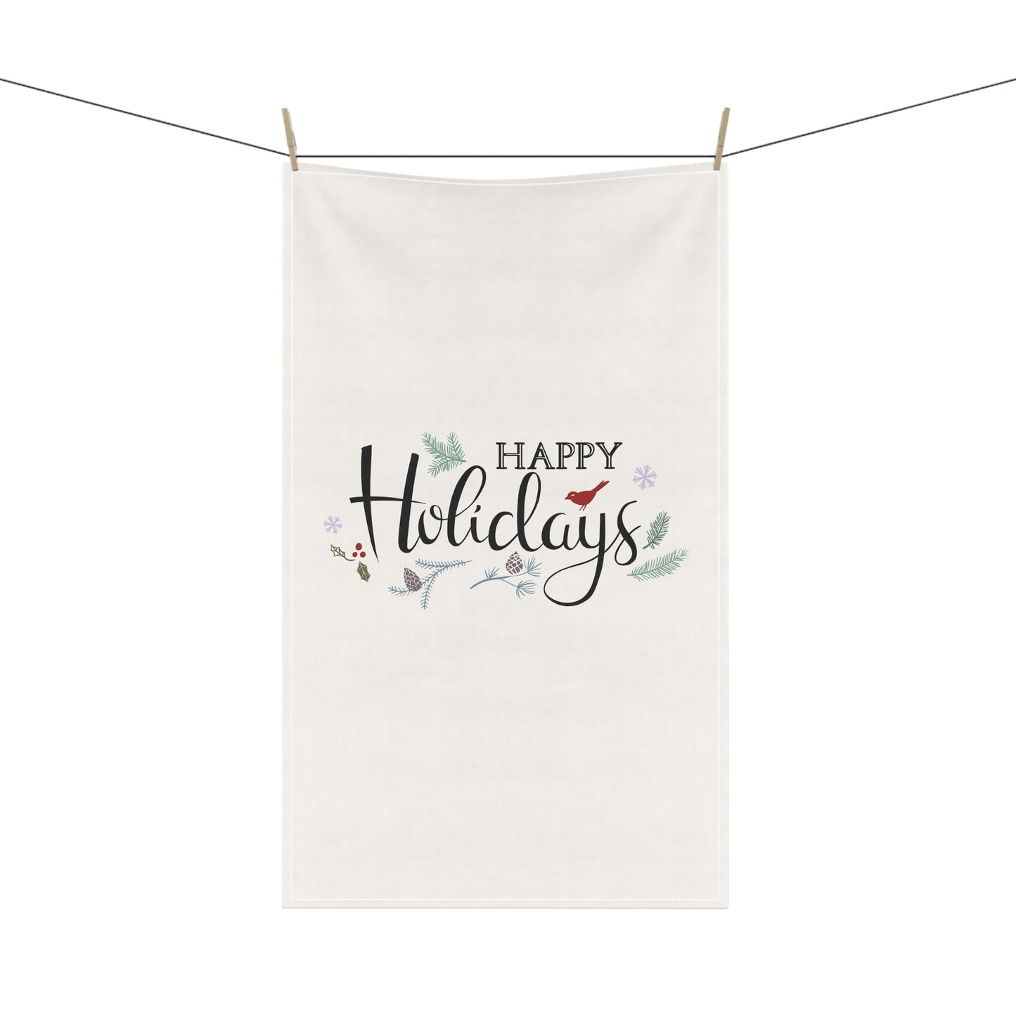 Happy Holidays Kitchen Tea Towel