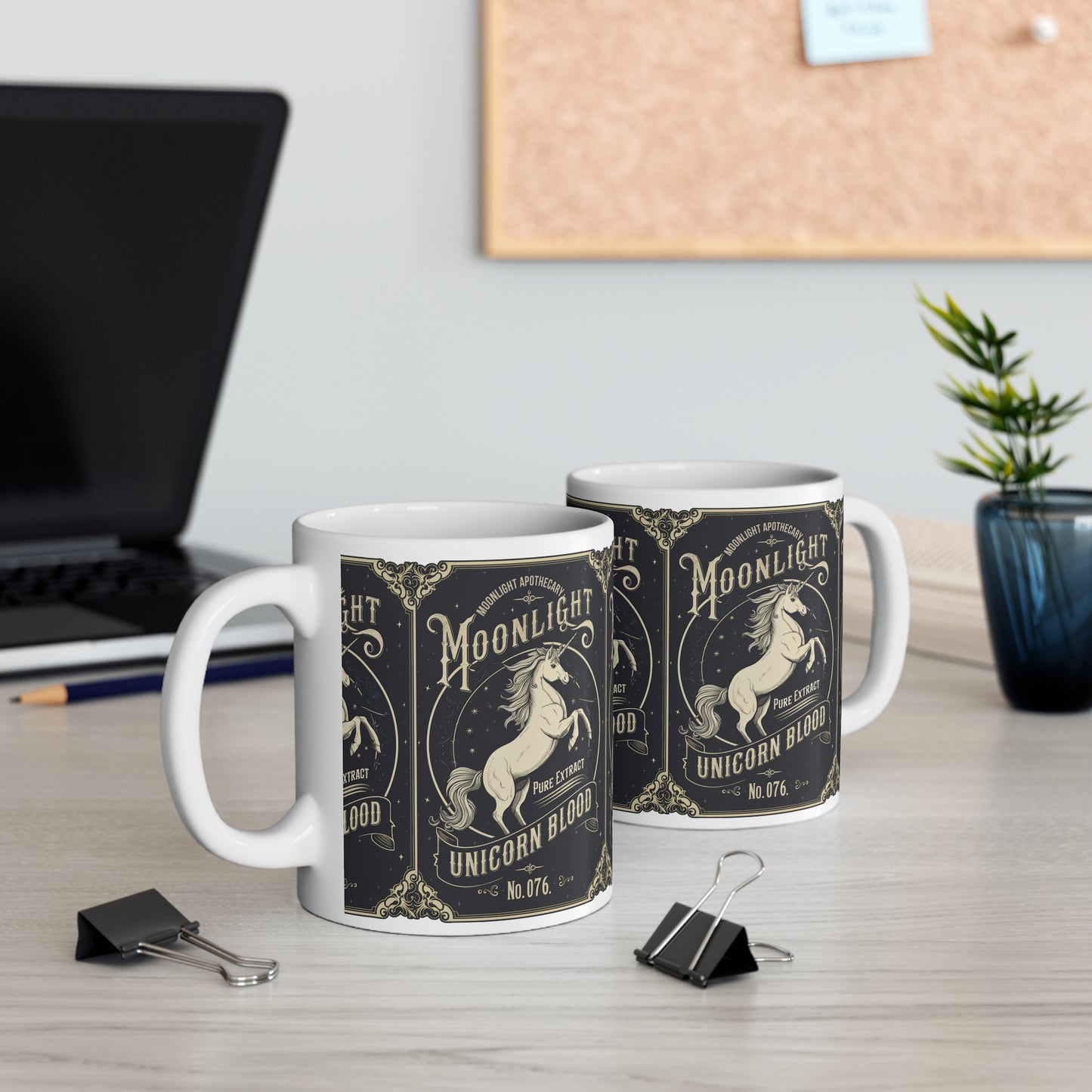 Festive Halloween Ceramic Mug 11oz Moonlight Unicorn Mug