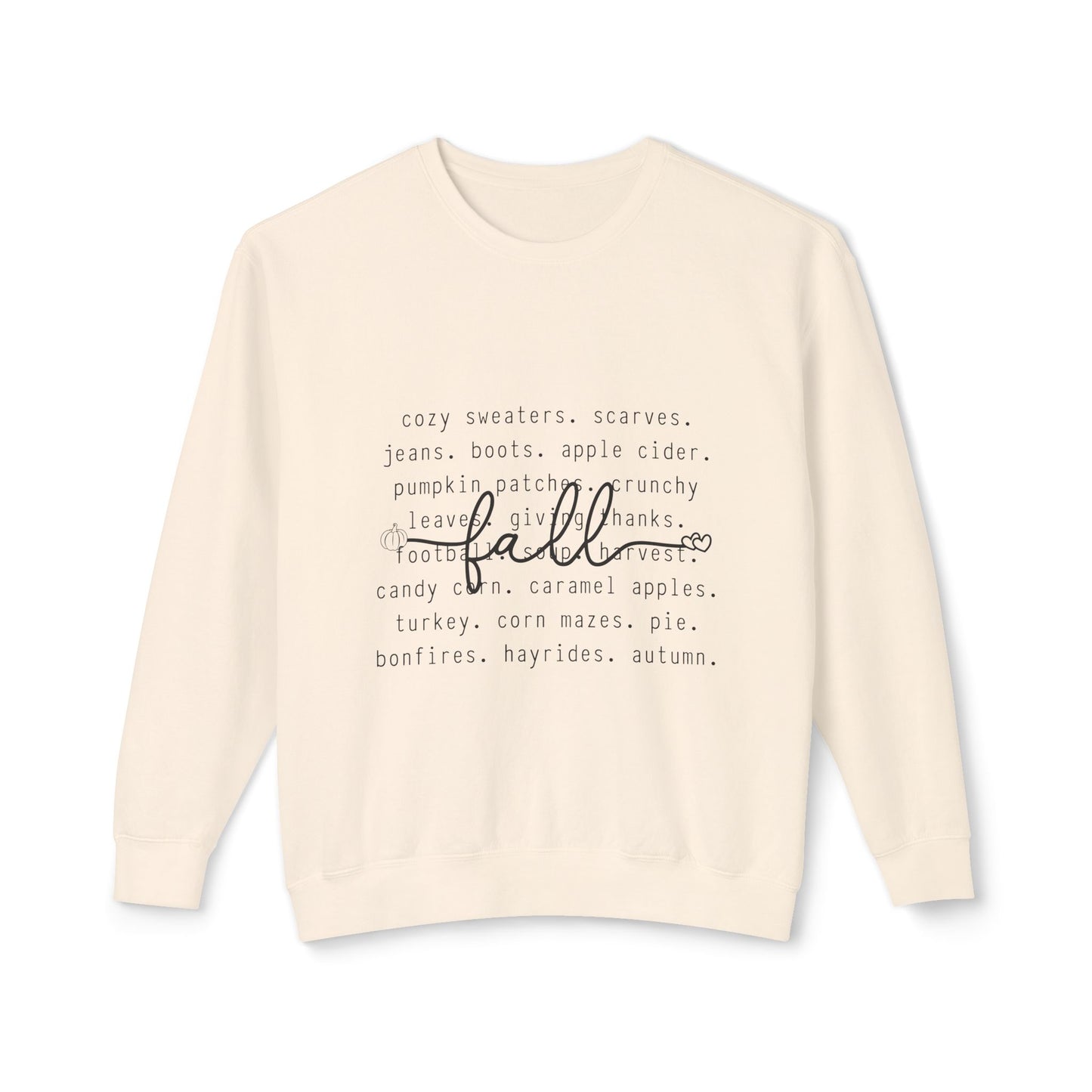 Women's Thanksgiving Unisex Lightweight Crewneck Sweatshirt A Description of Fall