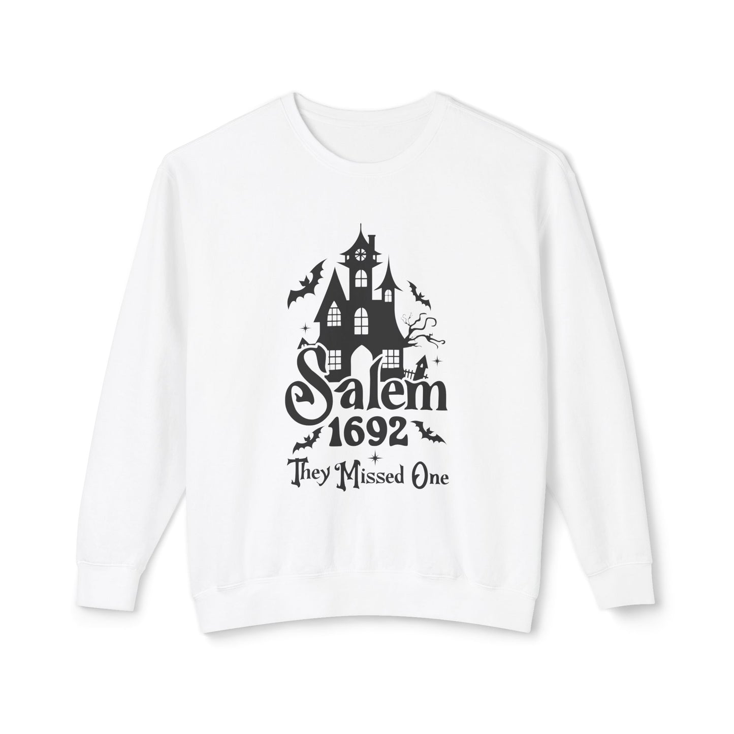 Festive Halloween Unisex Lightweight Crewneck Sweatshirt Salem They Missed One