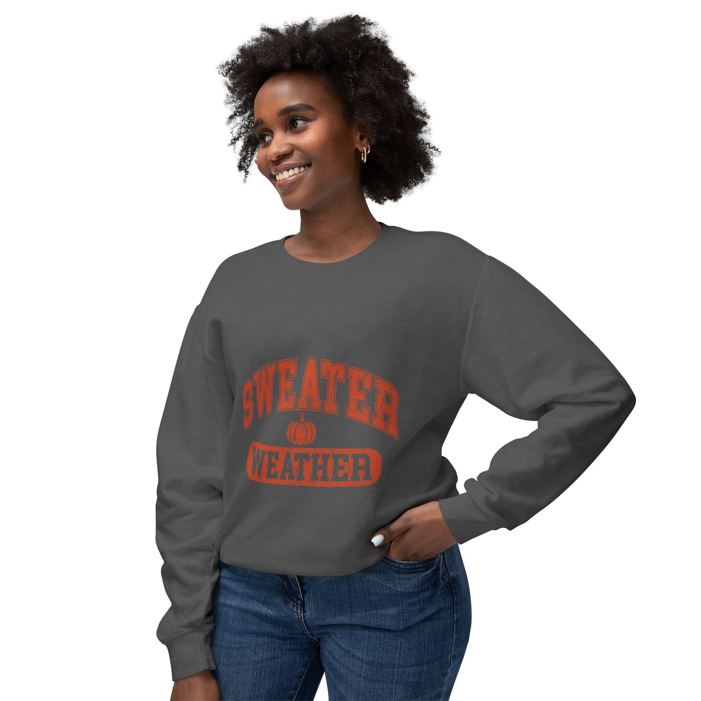 Thanksgiving Women's Unisex Lightweight Crewneck Sweatshirt Sweater Weather