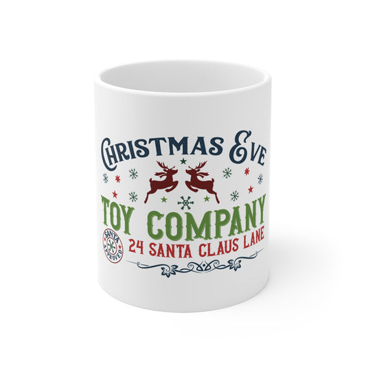 Christmas Themed Ceramic Mug 11oz Santa's Toy Company