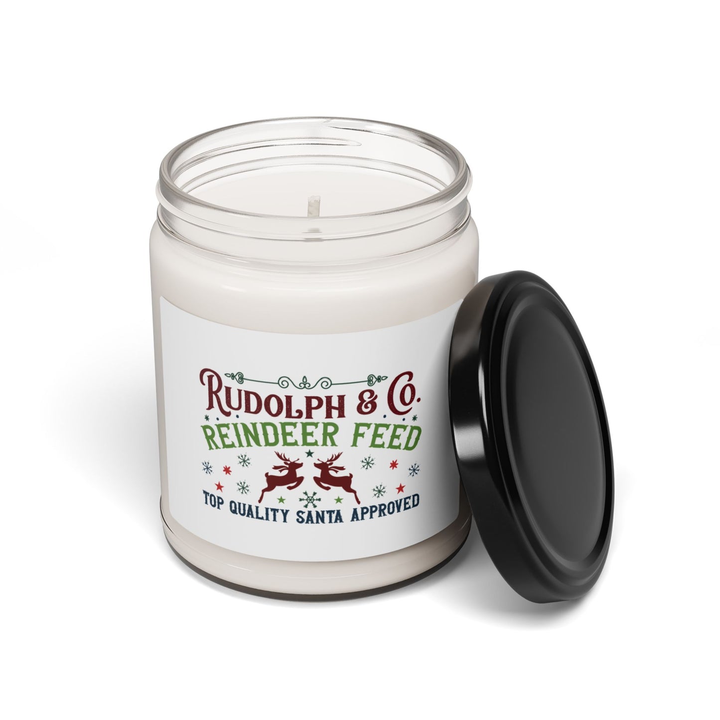 Christmas Themed Scented Soy Candle, 9oz Rudolph The Red Nosed Reindeer