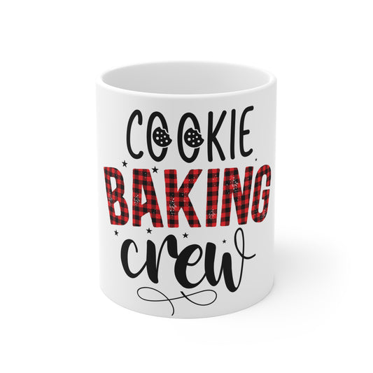 Christmas Themed Ceramic Mug 11oz I'm On The Cookie Baking Crew This Christmas