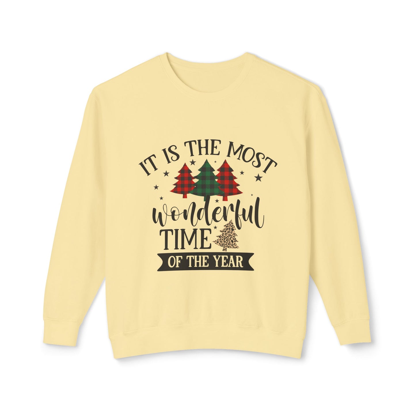 Women's Christmas Unisex Lightweight Crewneck Sweatshirt It's The Most Wonderful Time of The Year