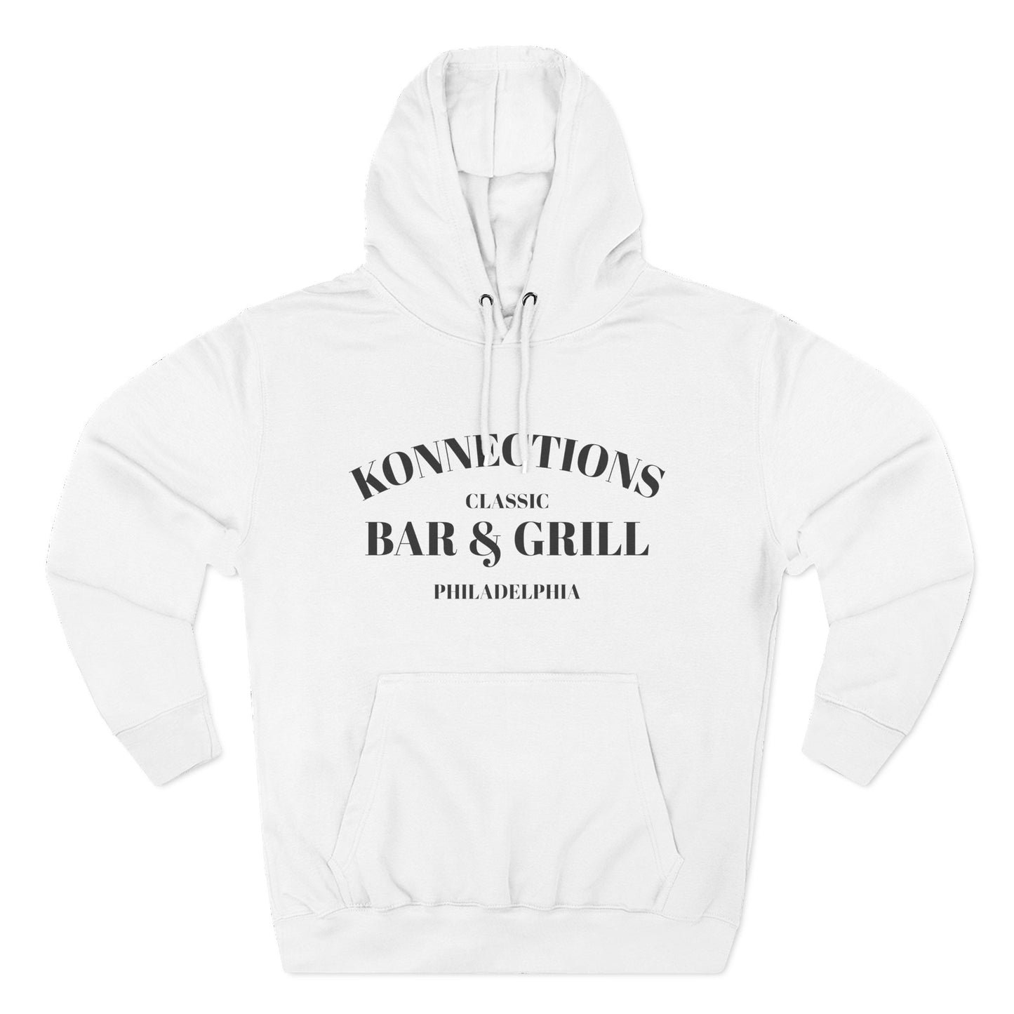 Konnections Classic Bar and Grill Philadelphia Hoodie — Minimal Logo Fleece Pullover