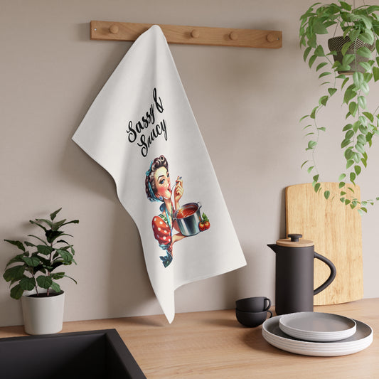 Retro Funny Housewife Tea Towels (cotton, poly) Sassy and Saucy