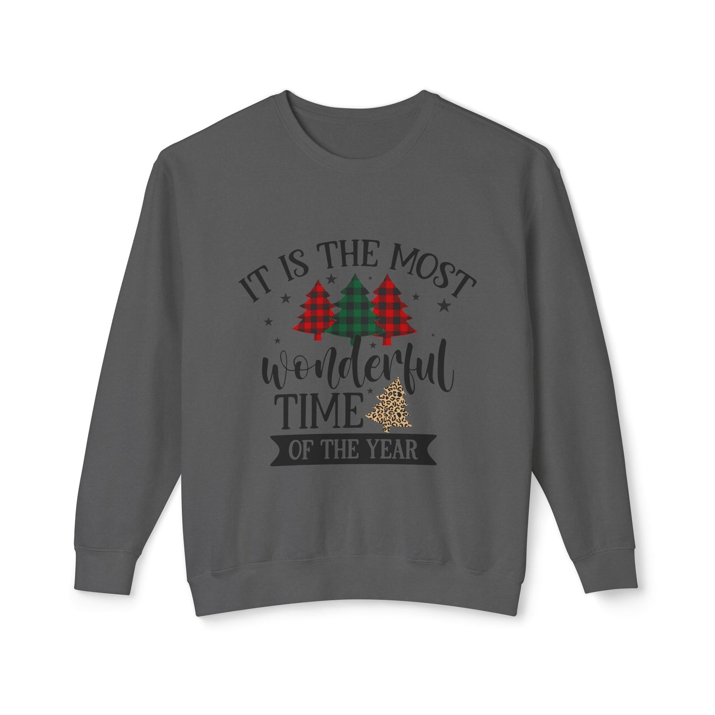 Women's Christmas Unisex Lightweight Crewneck Sweatshirt It's The Most Wonderful Time of The Year