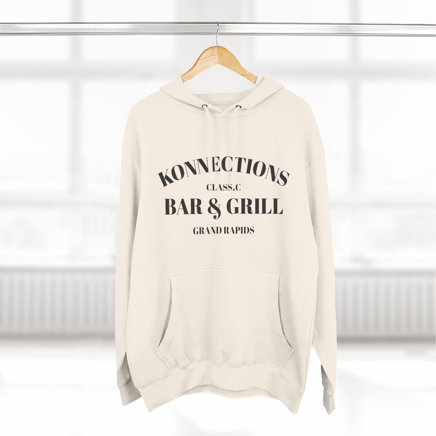 Konnections Classic Bar and Grill Grand Rapids Hoodie — Minimal Logo Fleece Pullover