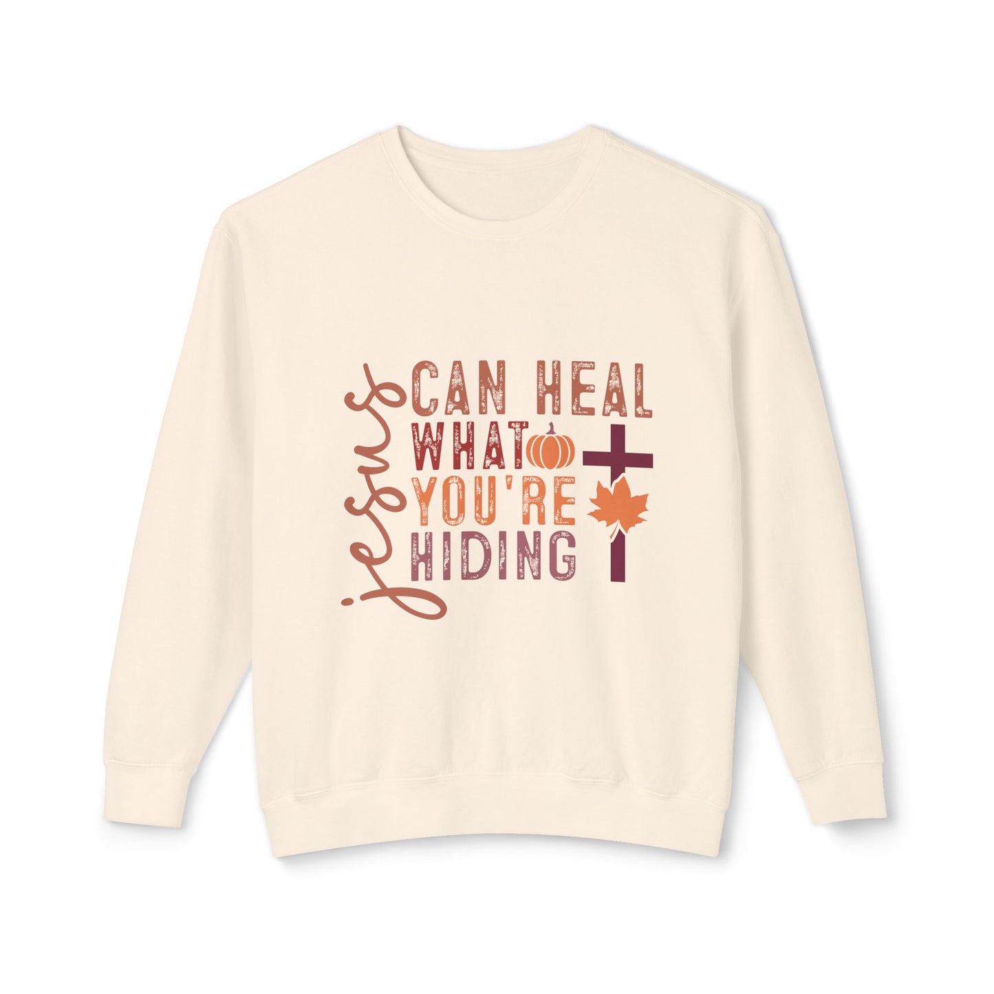 Thanksgiving Women's Unisex Lightweight Crewneck Sweatshirt Jesus Can Heal