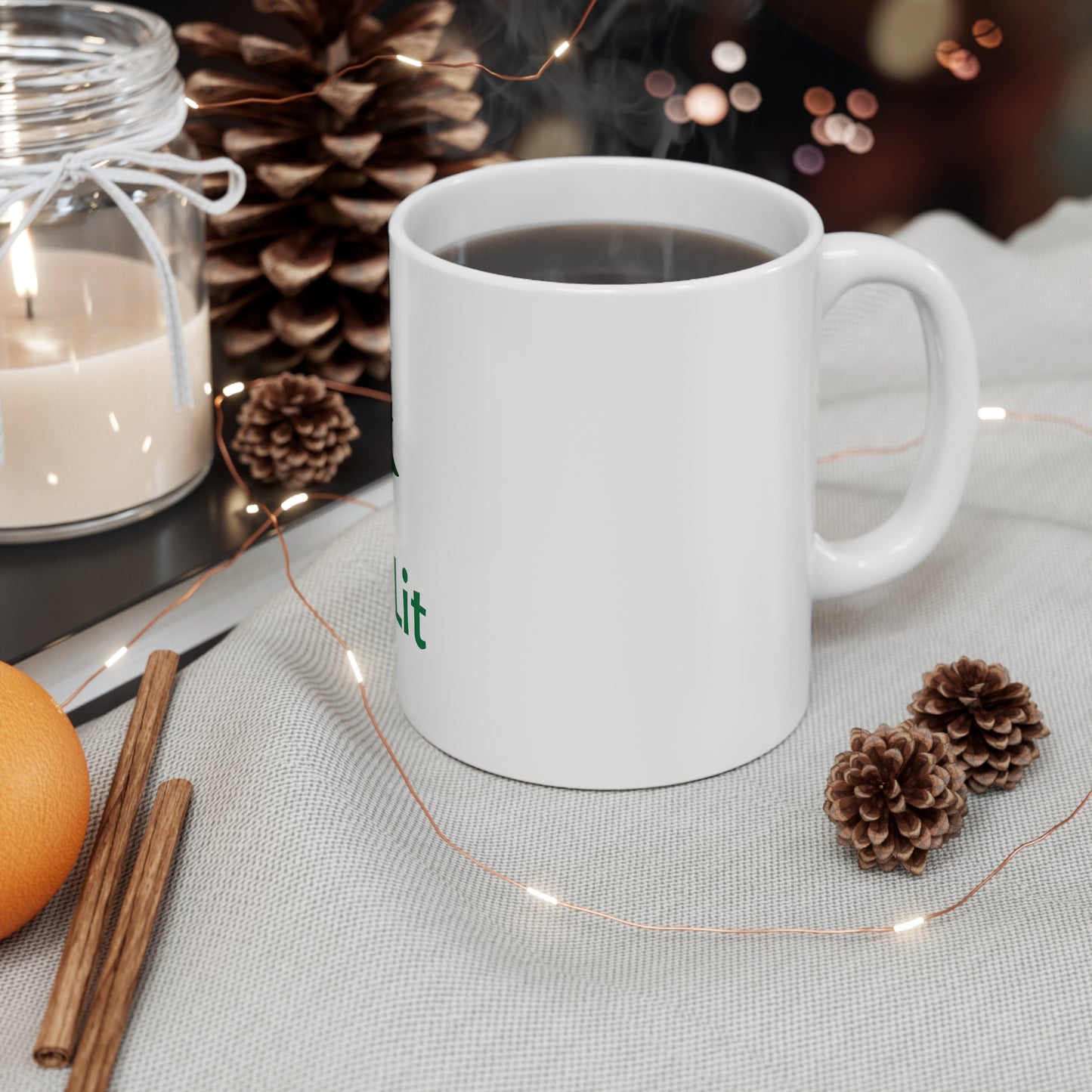 Get Lit Christmas Coffee Ceramic Mug 11oz