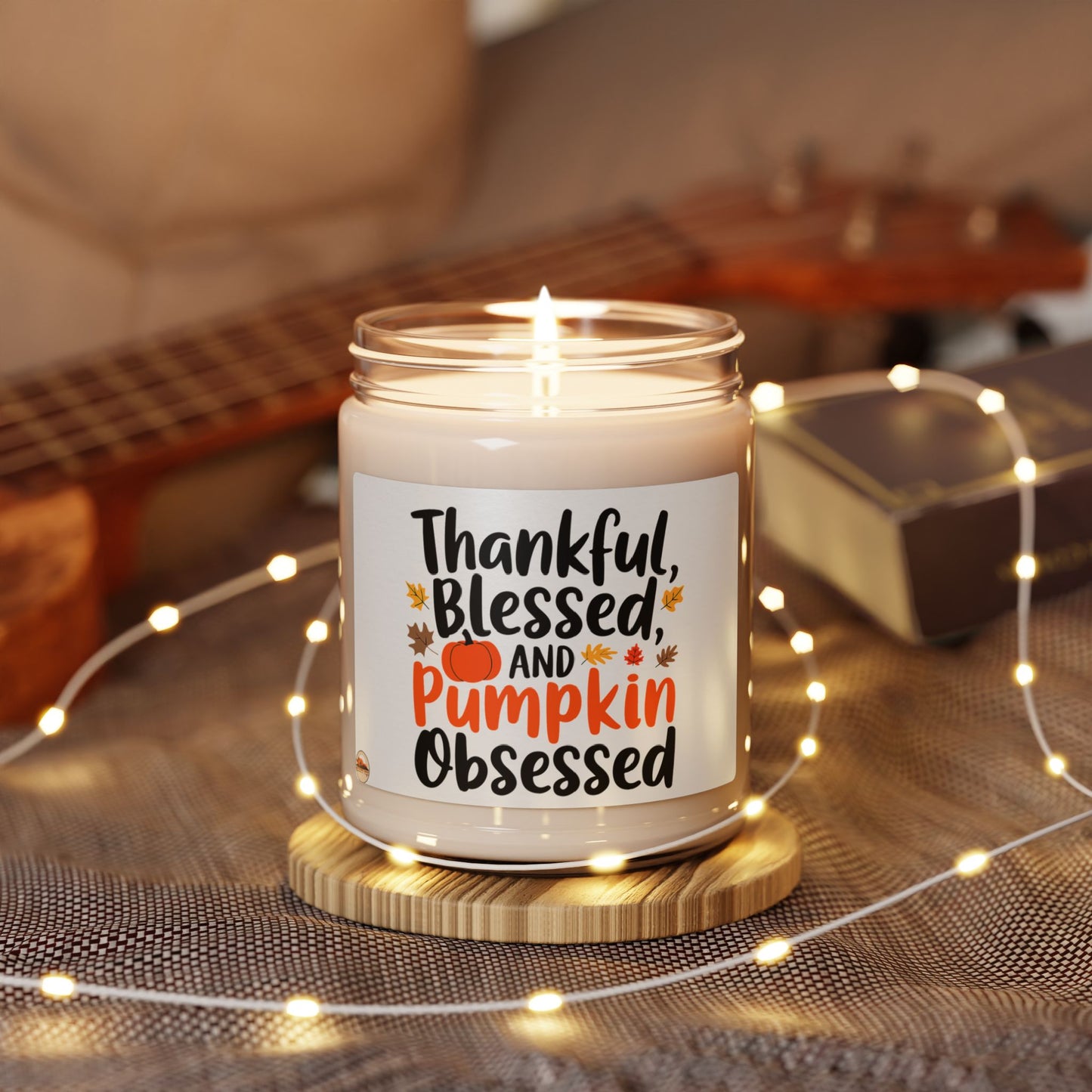 Thanksgiving Themed Scented Soy Candle, 9oz Obsessed With Pumpkins