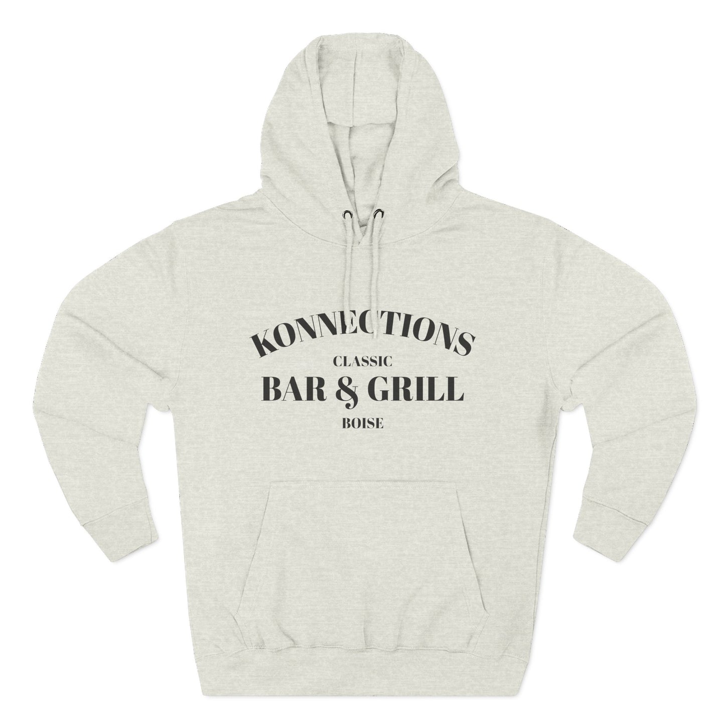 Konnections Classic Bar and Grill Boise Hoodie — Minimal Logo Fleece Pullover
