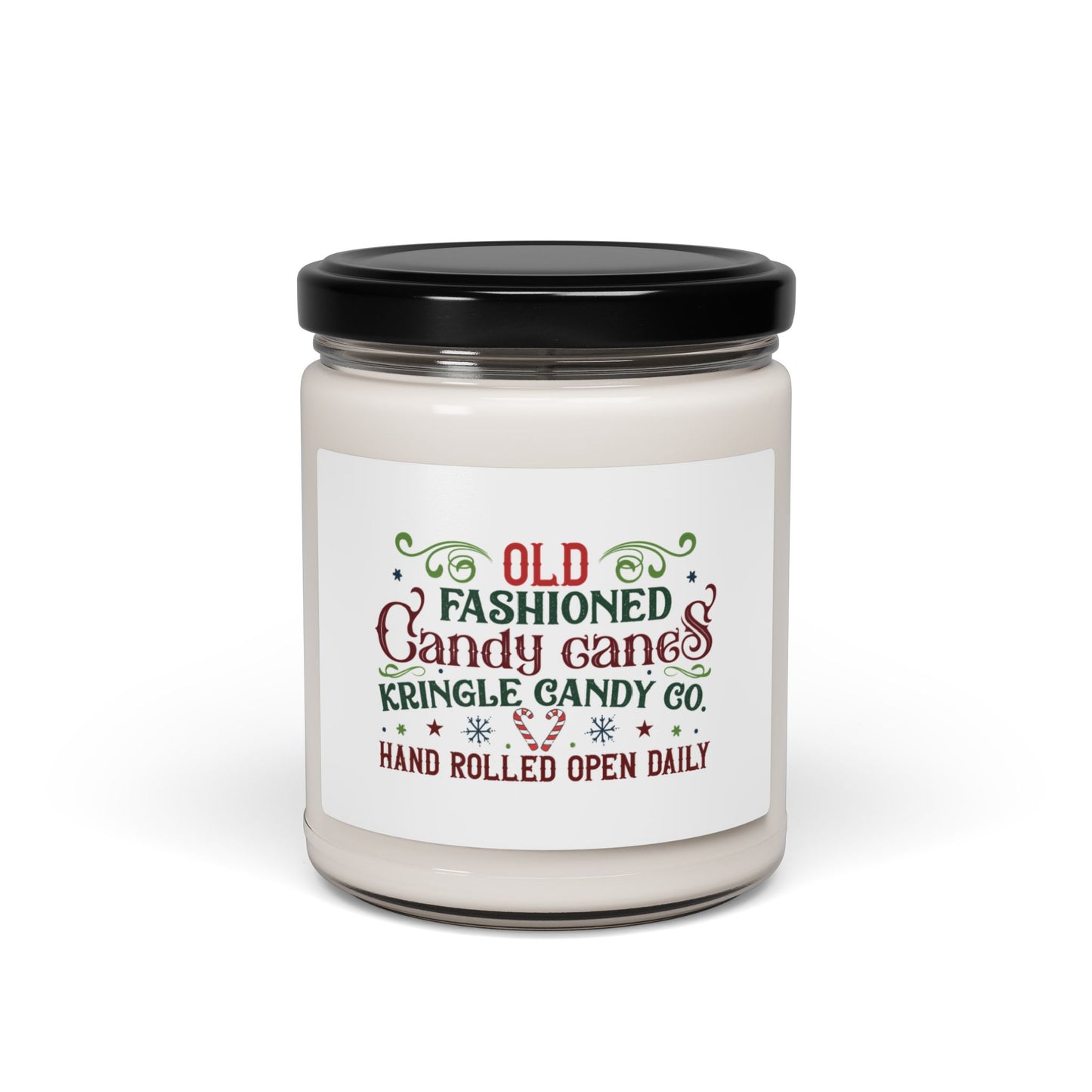 Christmas Themed Scented Soy Candle, 9oz Old Fashioned Candy Cane