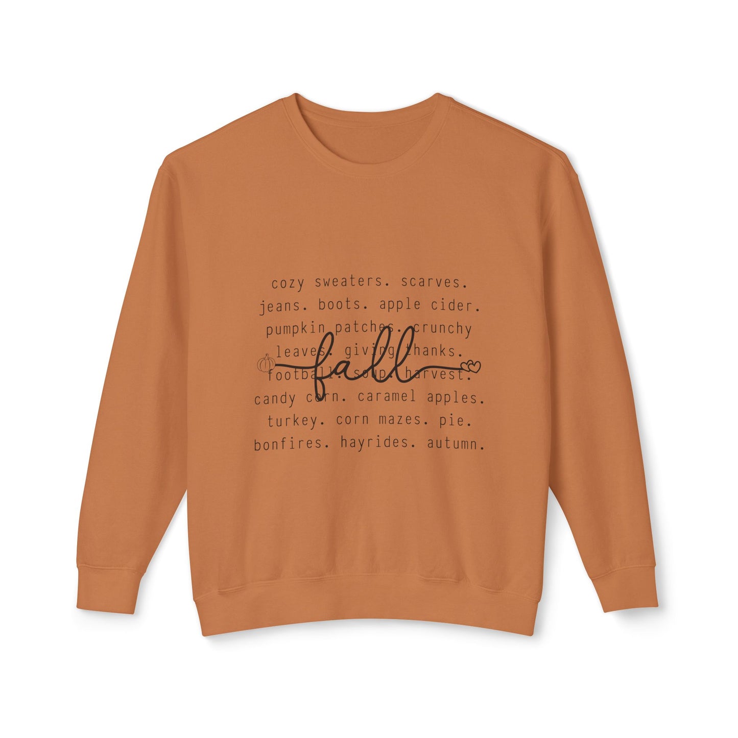 Women's Thanksgiving Unisex Lightweight Crewneck Sweatshirt A Description of Fall