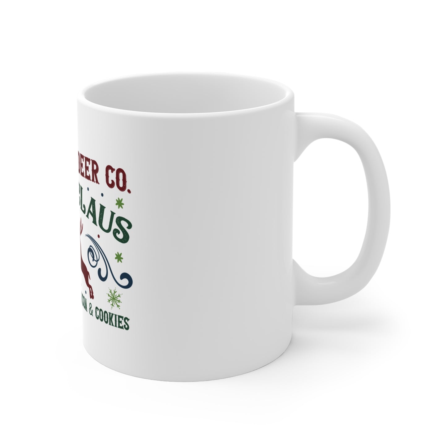 Christmas Themed Ceramic Mug 11oz Reindeer