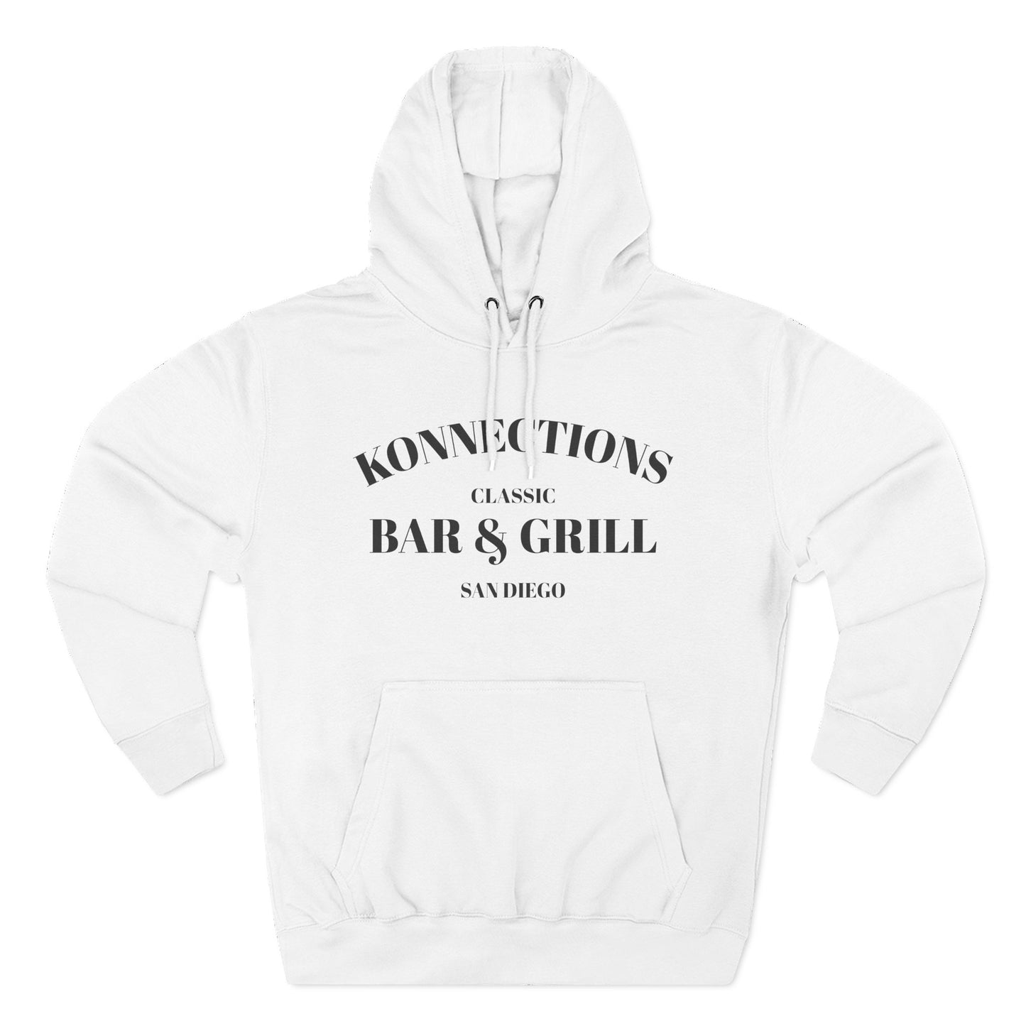 Konnections Classic Bar and Grill San Diego Hoodie — Minimal Logo Fleece Pullover