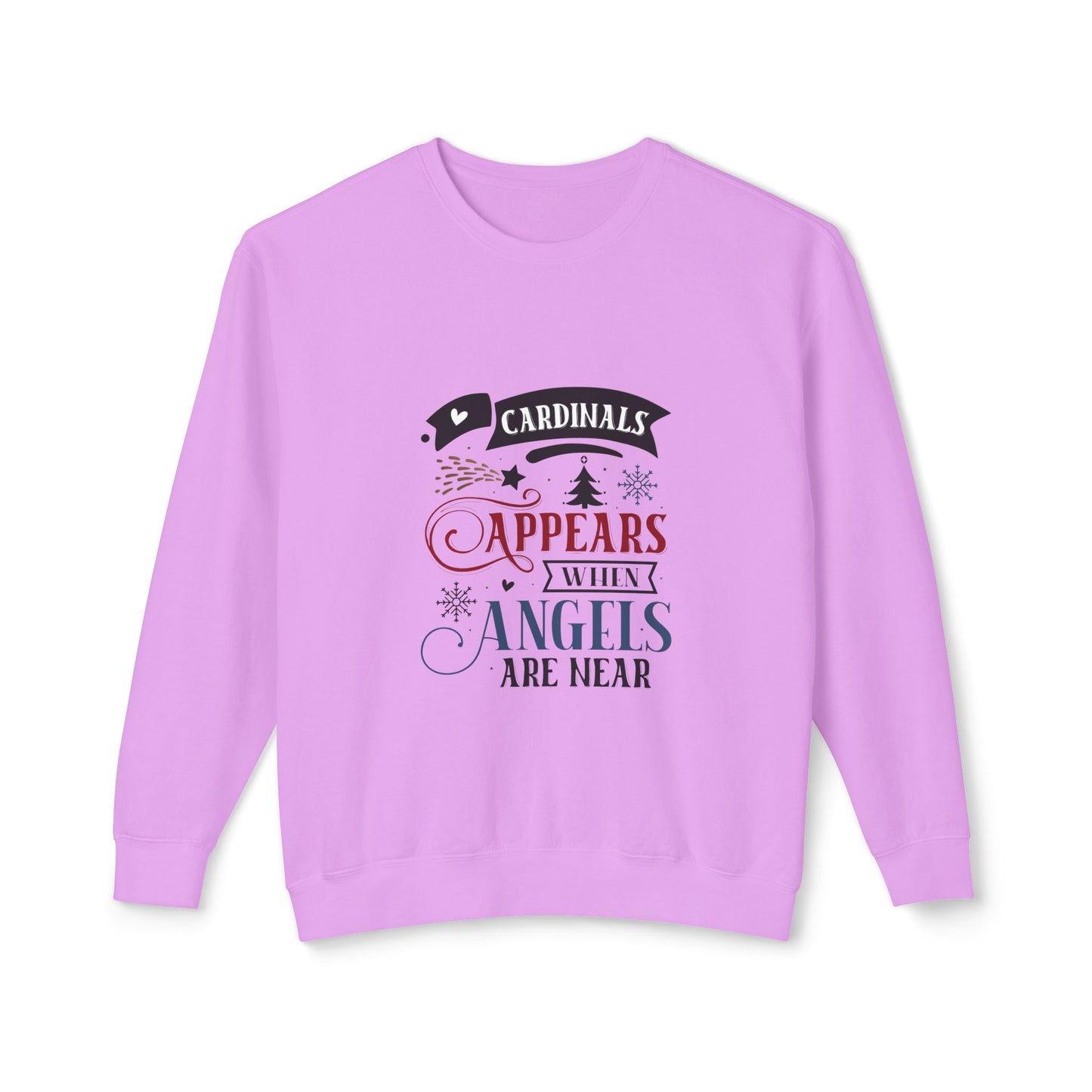 Women's Christmas Unisex Lightweight Crewneck Sweatshirt Angels Appear