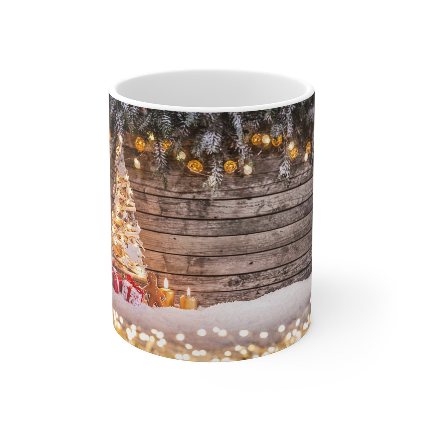 Christmas Themed Hot Beverage Mug 11oz Coffee Tea Hot Chocolate