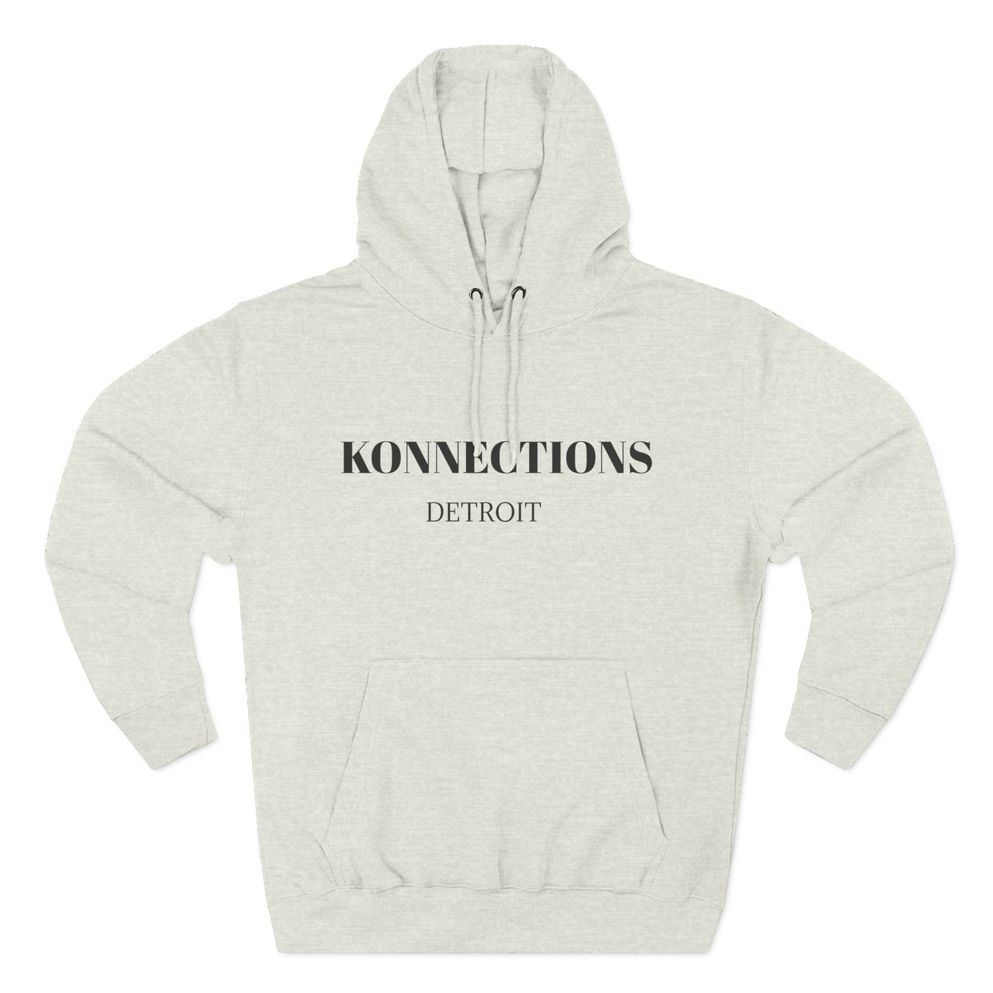 Konnections Detroit Hoodie — Minimal Logo Fleece Pullover