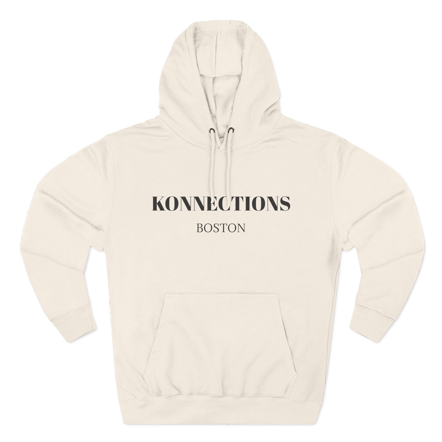 Konnections Boston Hoodie — Minimal Logo Fleece Pullover